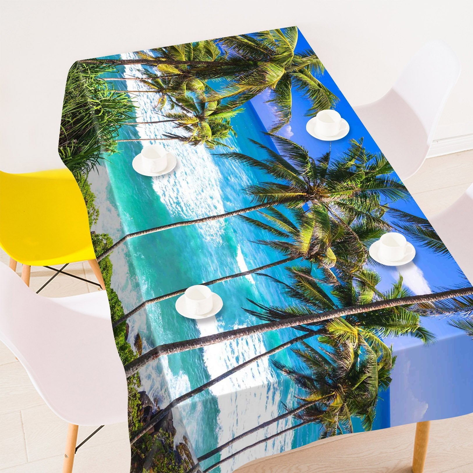 3D Seaside Trees 90 Tablecloths Wallpaper AJ Wallpaper