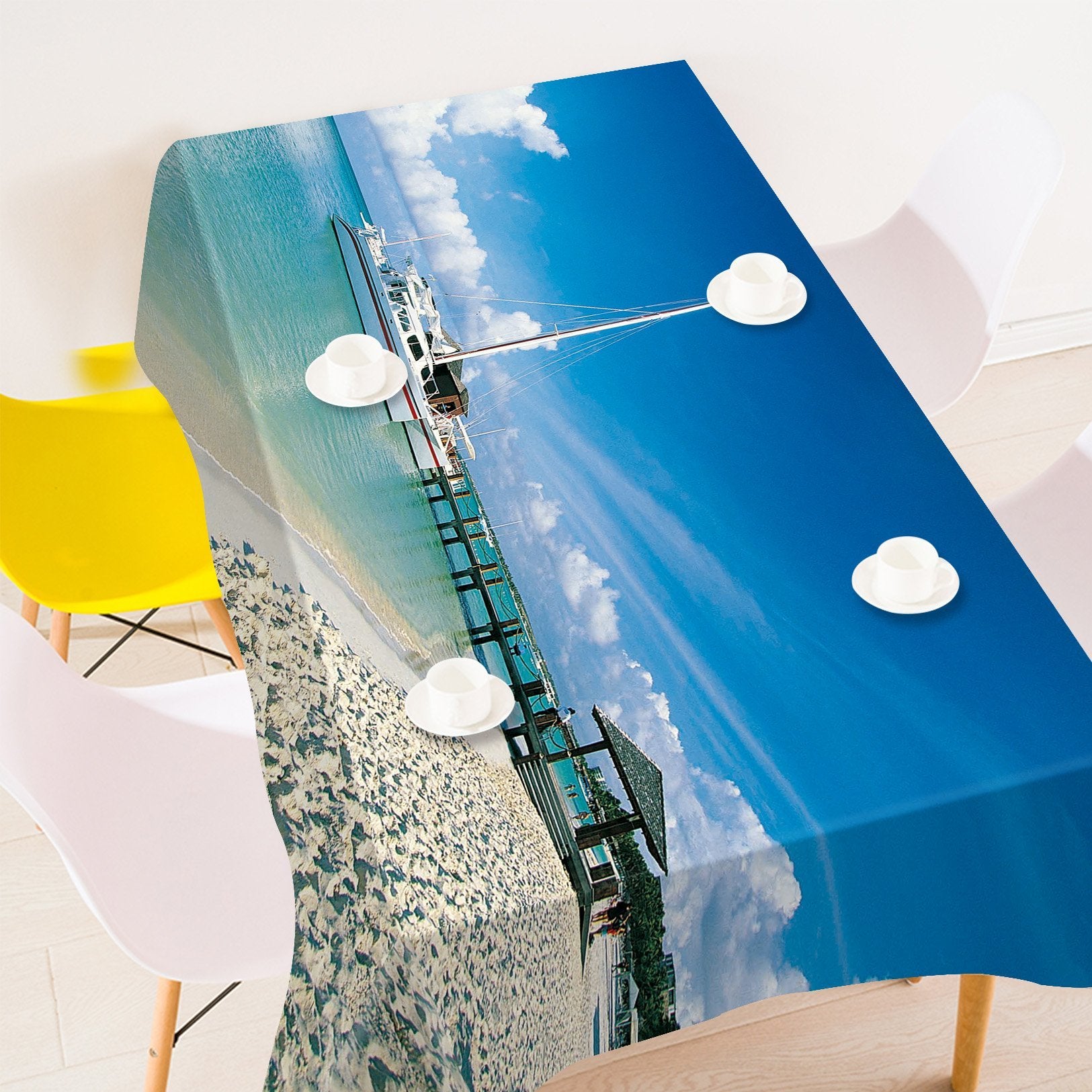 3D Sunny Beach Scenery 435 Tablecloths Wallpaper AJ Wallpaper