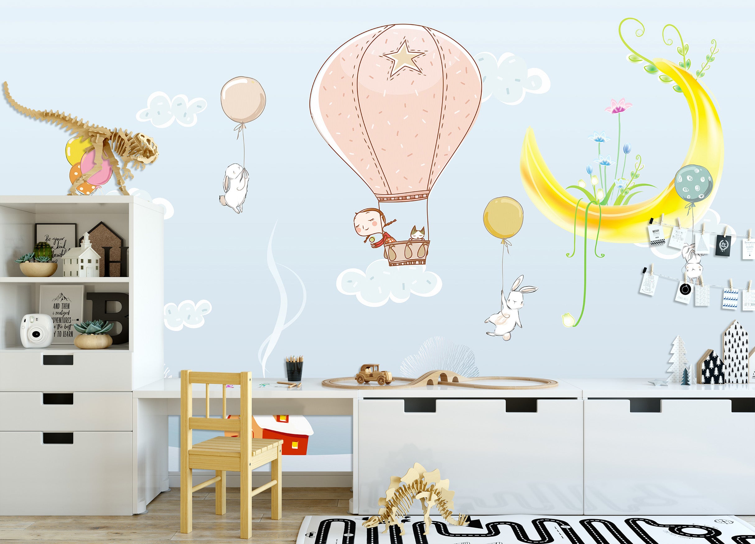 3D Pink Balloon 1437 Wall Murals