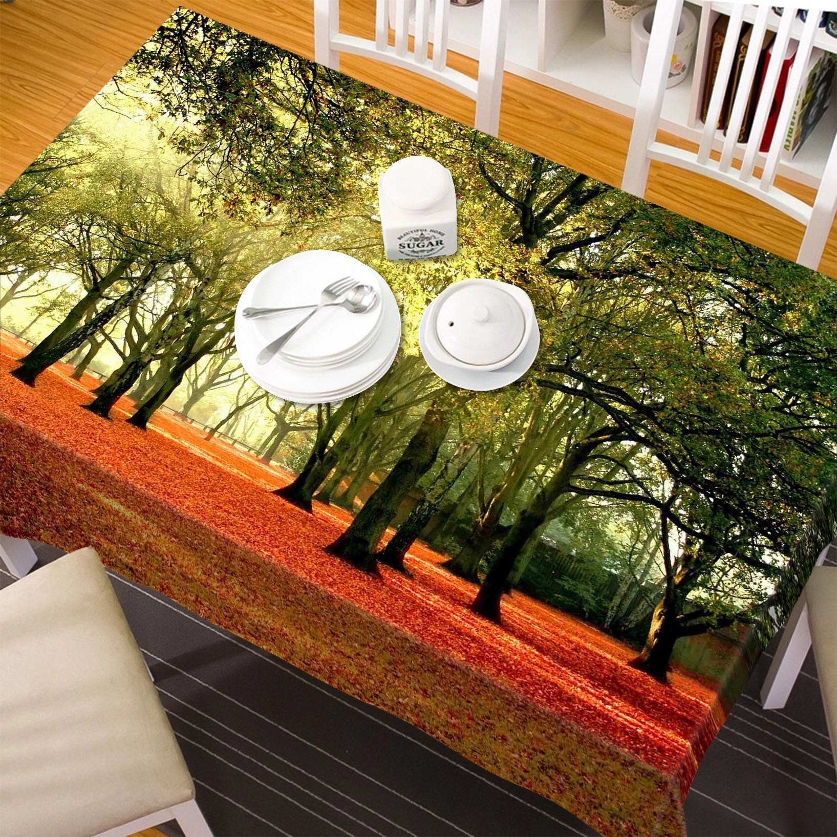 3D Forest Fallen Leaves 145 Tablecloths Wallpaper AJ Wallpaper