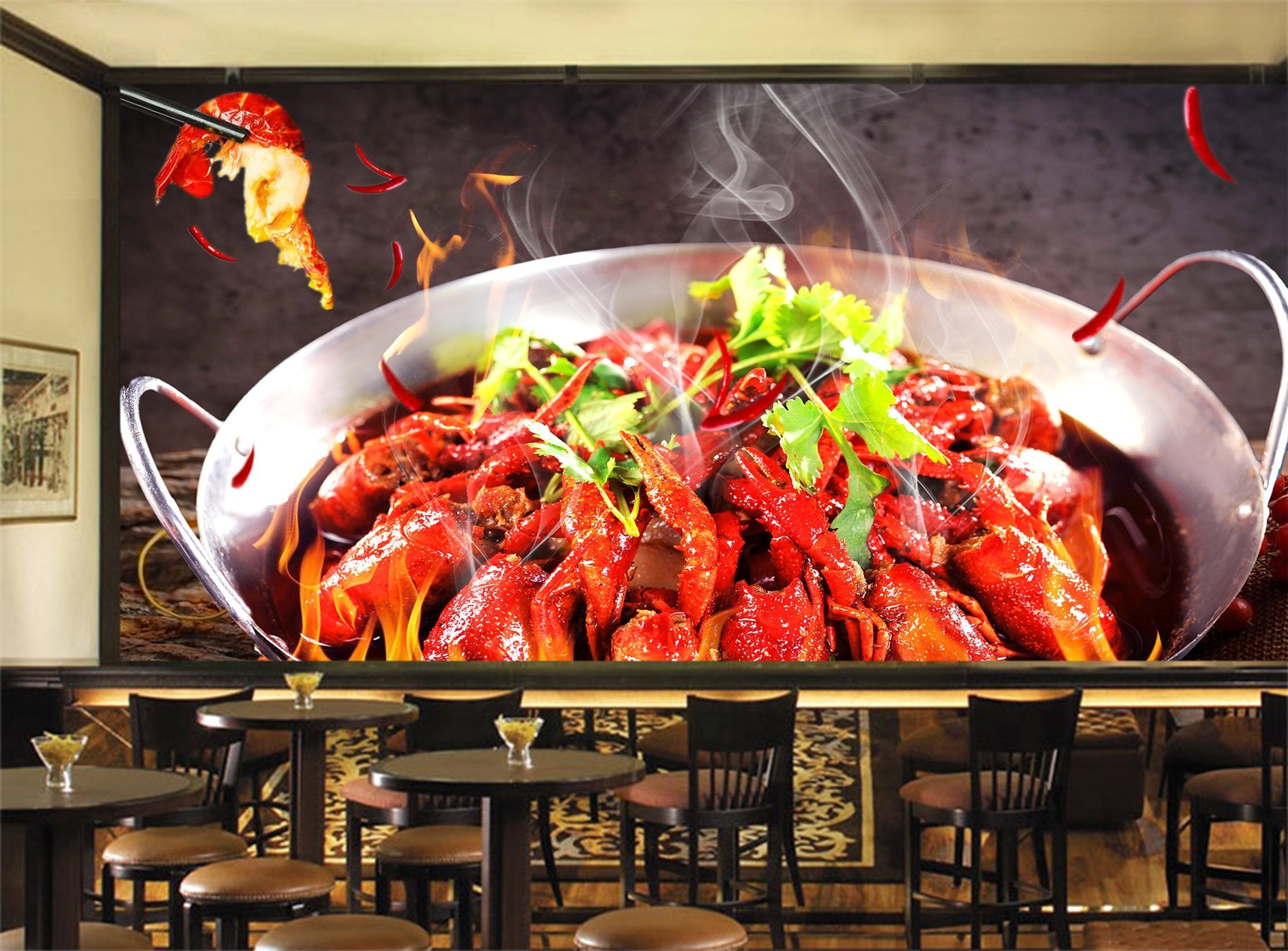 3D One Pot Lobster 078 Wallpaper AJ Wallpaper
