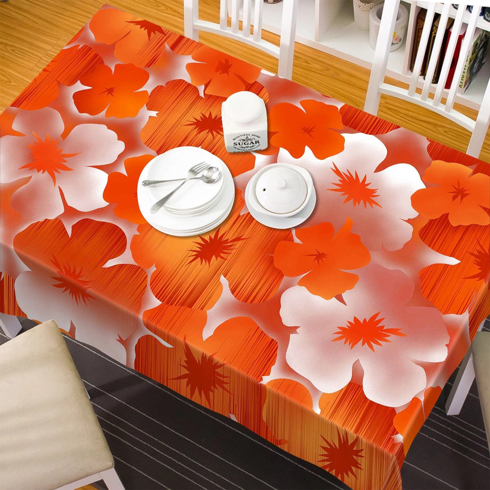 3D Flowers Pattern 205 Tablecloths Wallpaper AJ Wallpaper