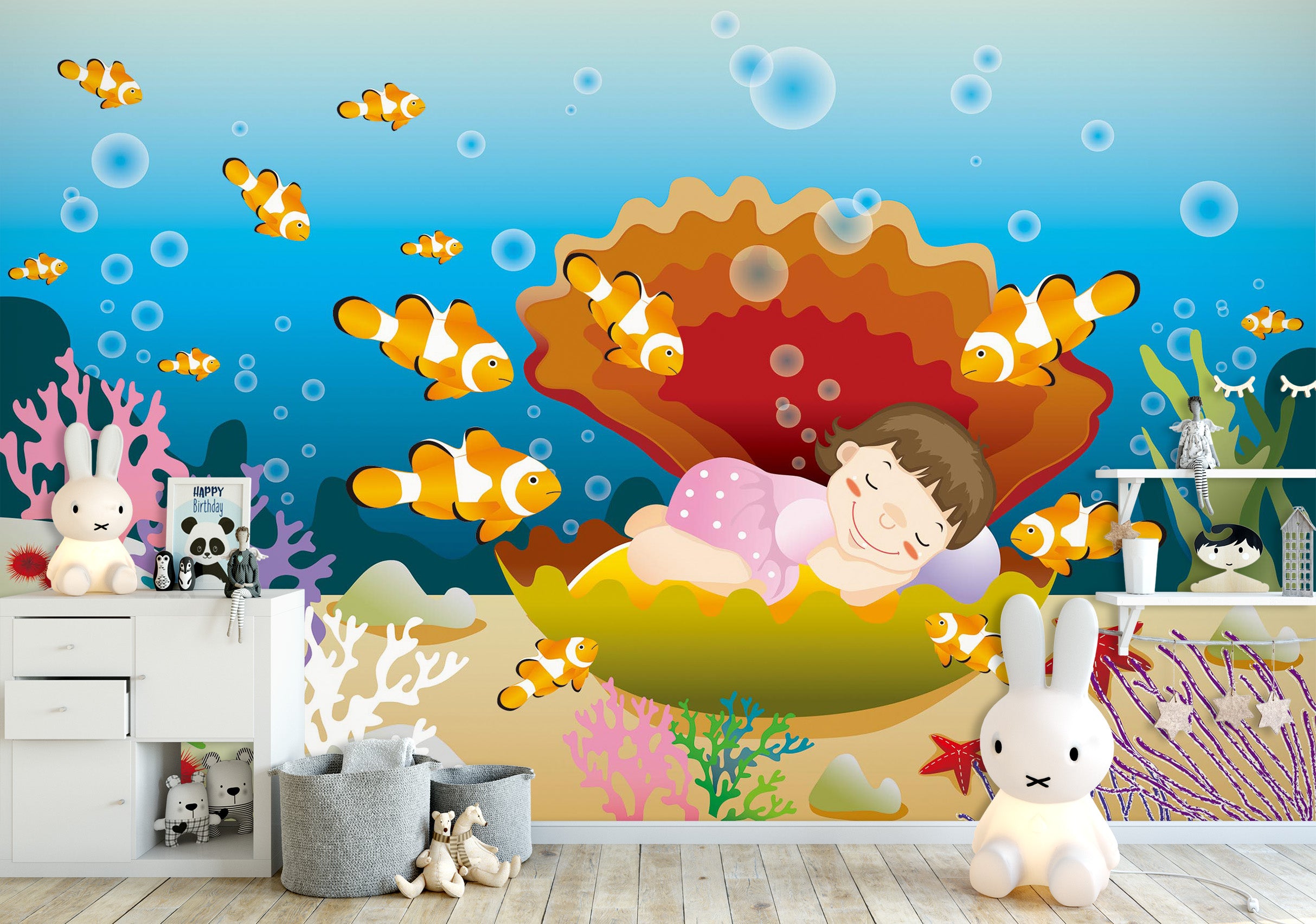 3D Coral Fish 1661 Wall Murals