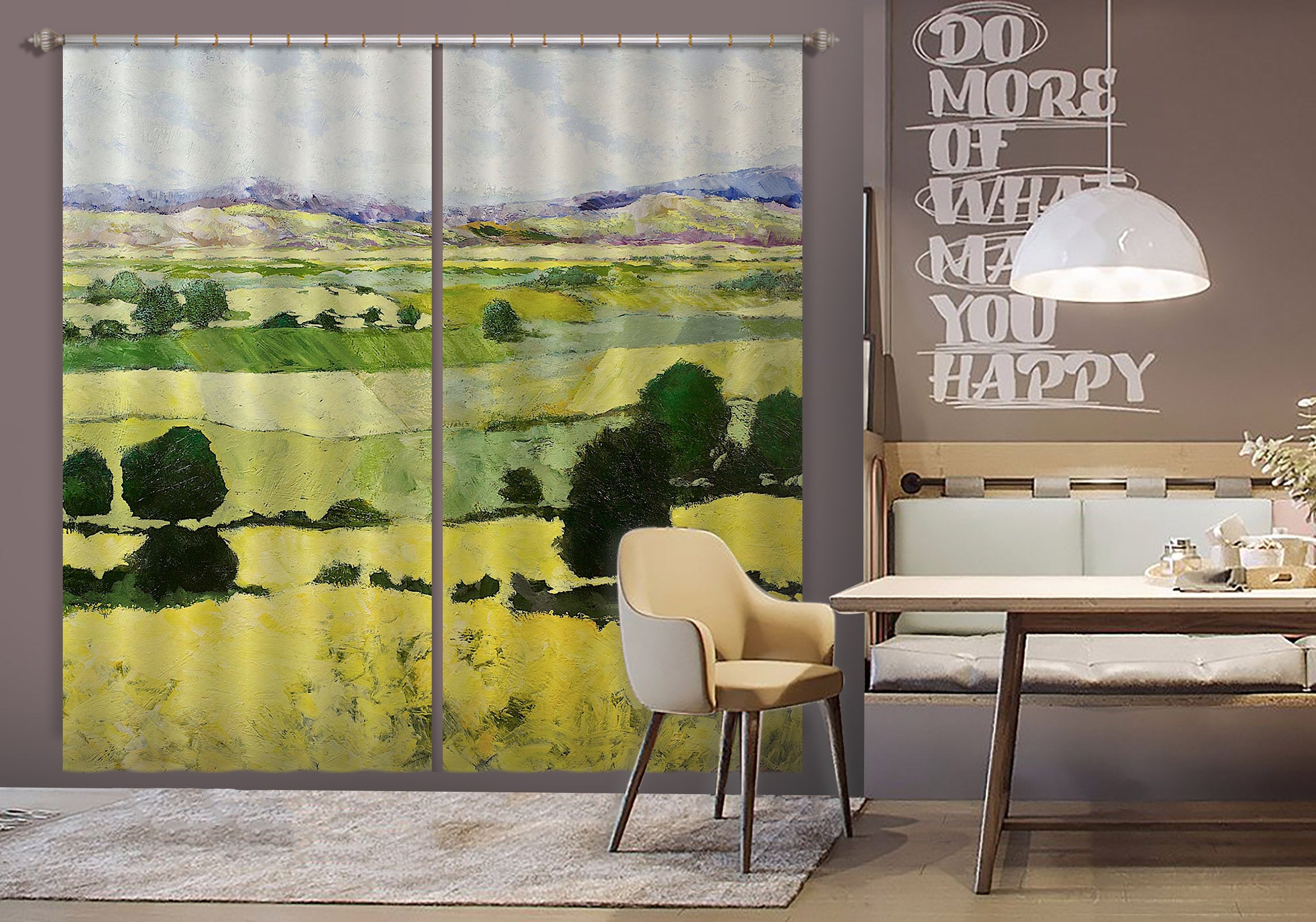 3D Green Meadow 111 Allan P. Friedlander Curtain Curtains Drapes