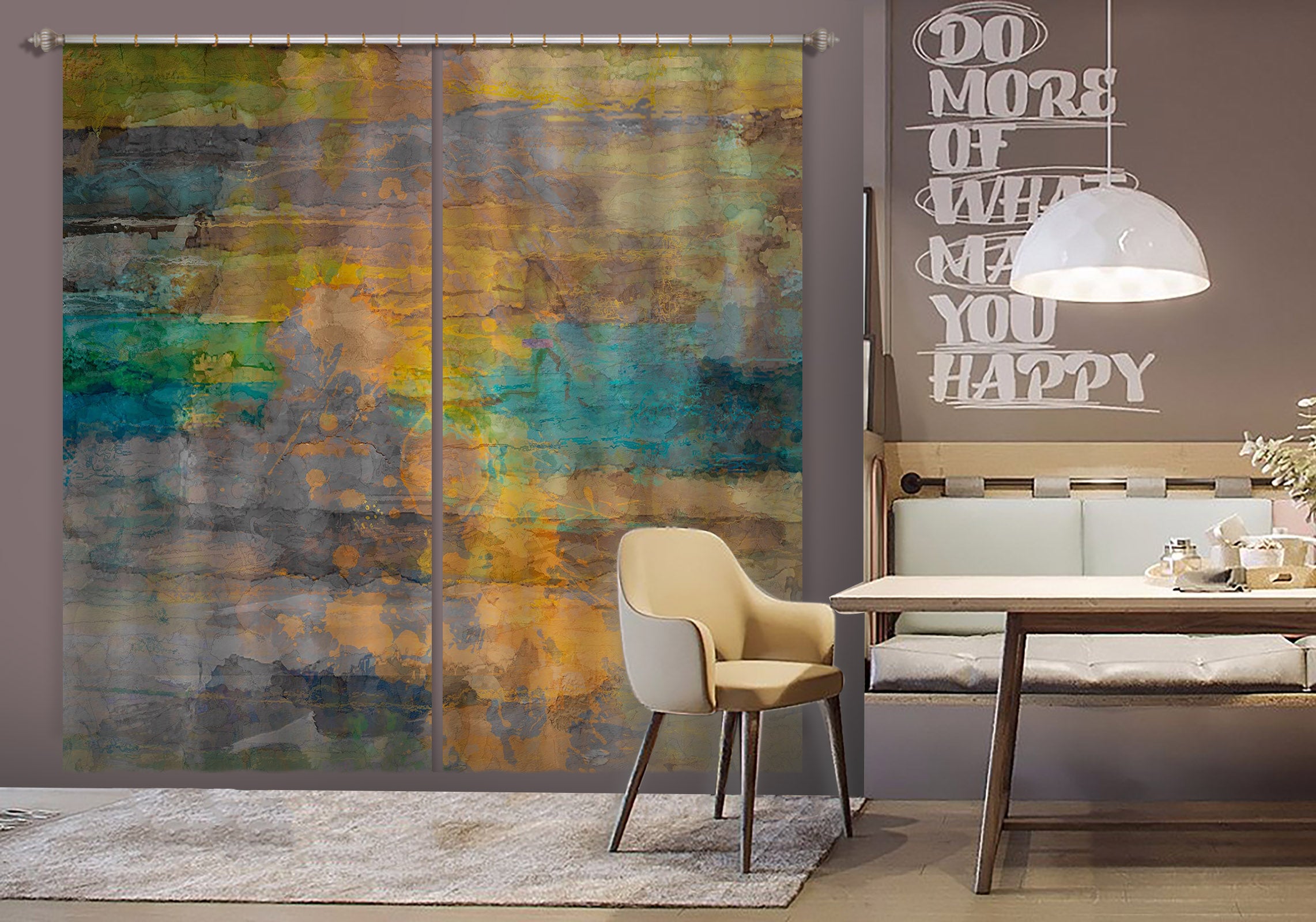 3D Painted Sunset 229 Michael Tienhaara Curtain Curtains Drapes