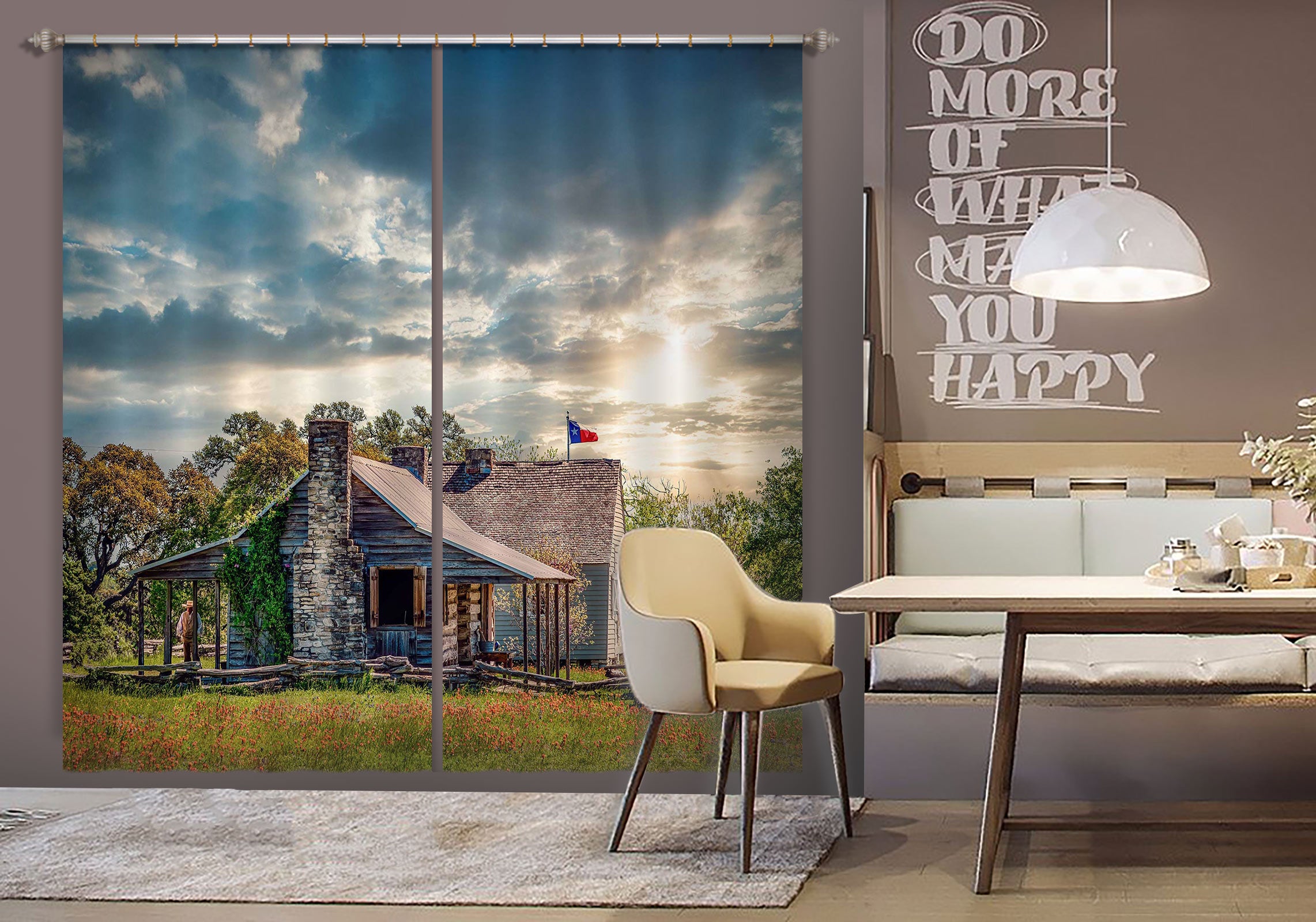 3D Lawn House 5361 Beth Sheridan Curtain Curtains Drapes