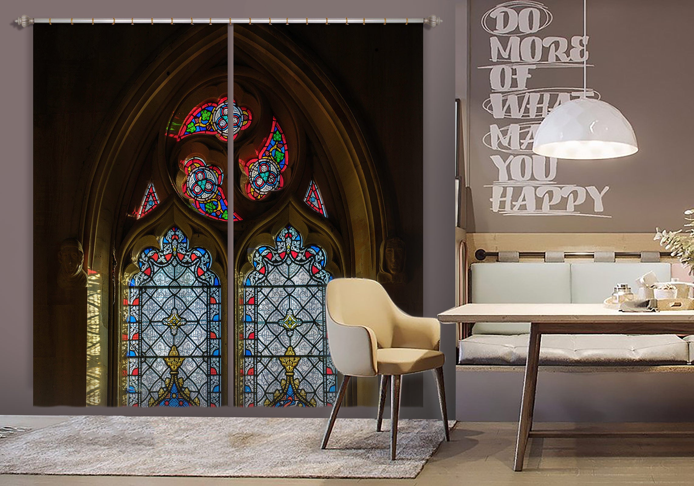 3D Window Pattern 058 Assaf Frank Curtain Curtains Drapes