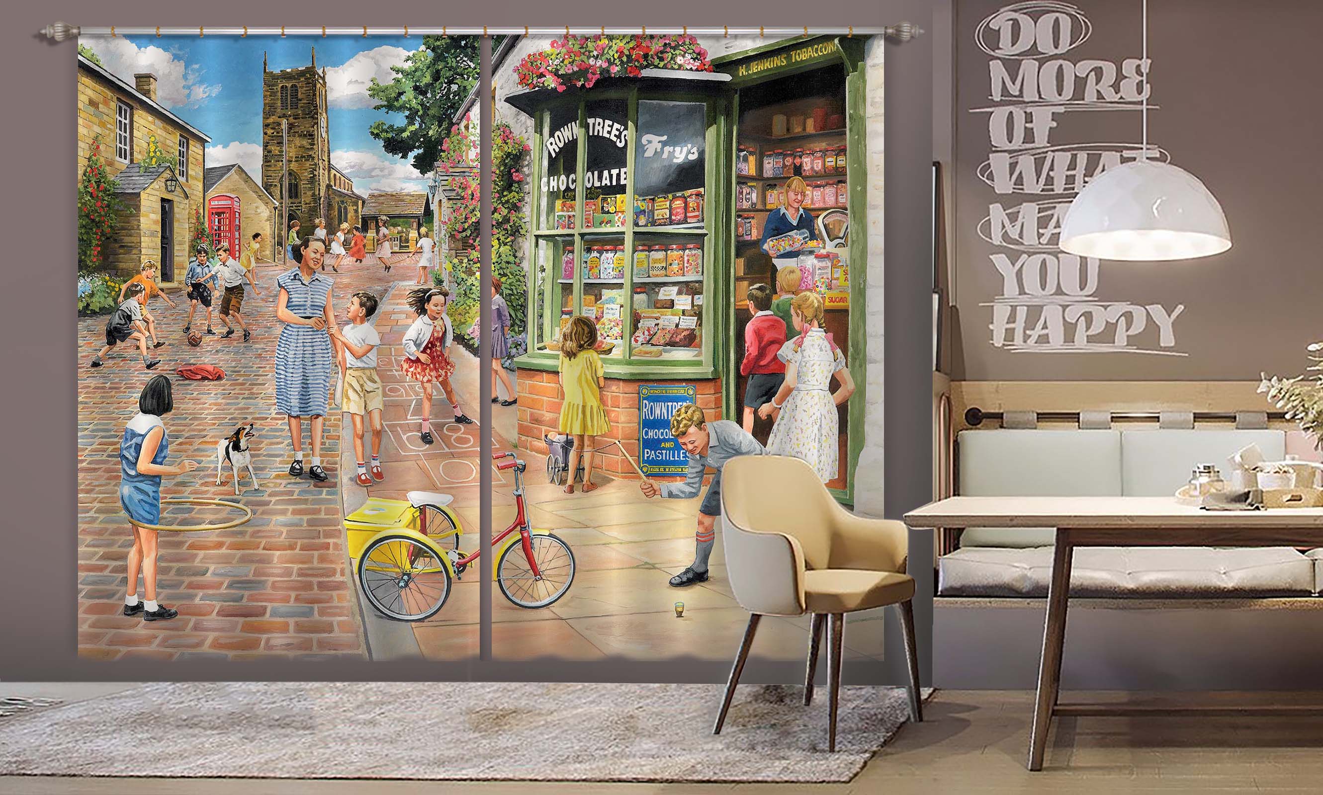 3D The Sweet Shop 108 Trevor Mitchell Curtain Curtains Drapes