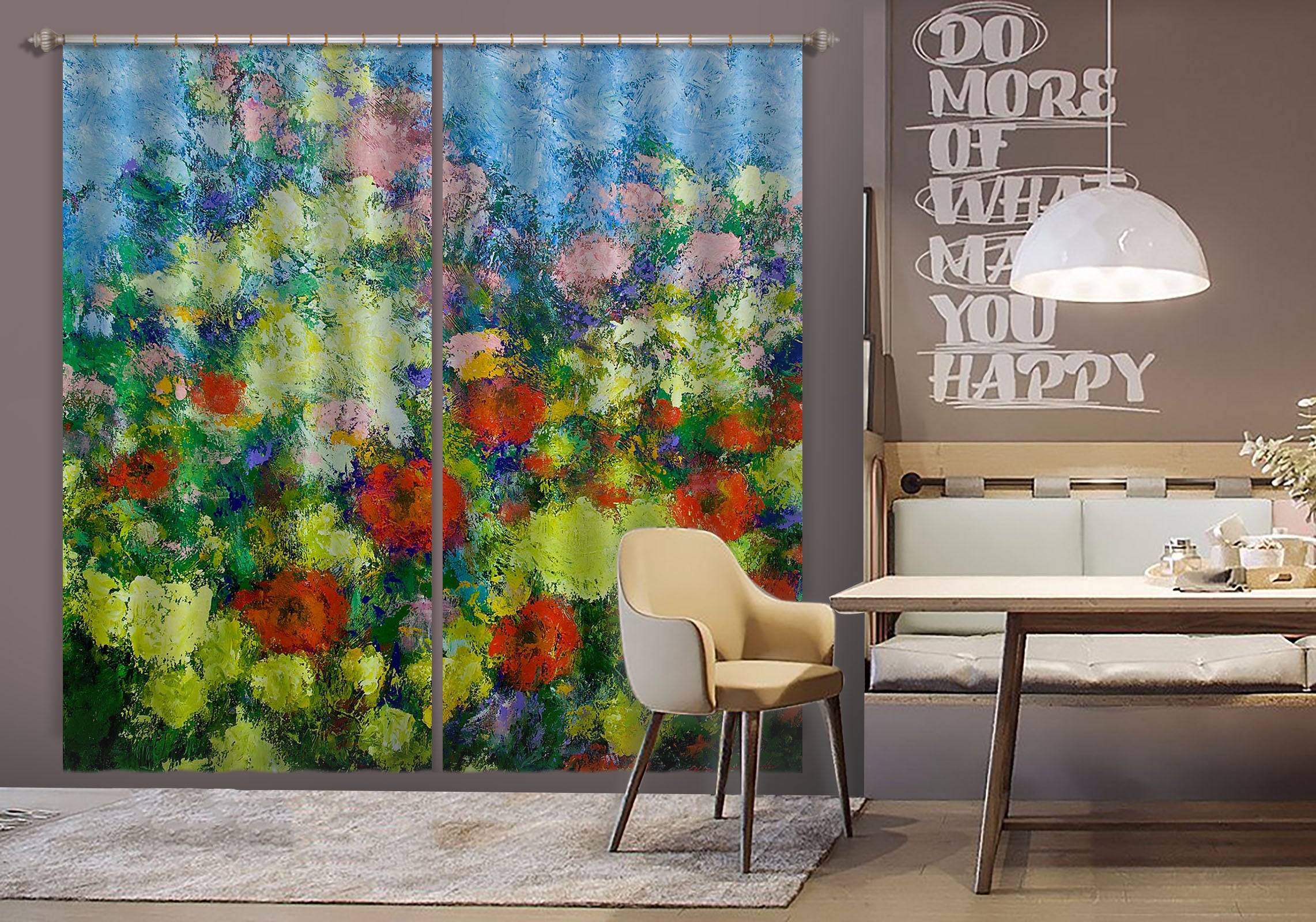 3D Garden Shower 191 Allan P. Friedlander Curtain Curtains Drapes