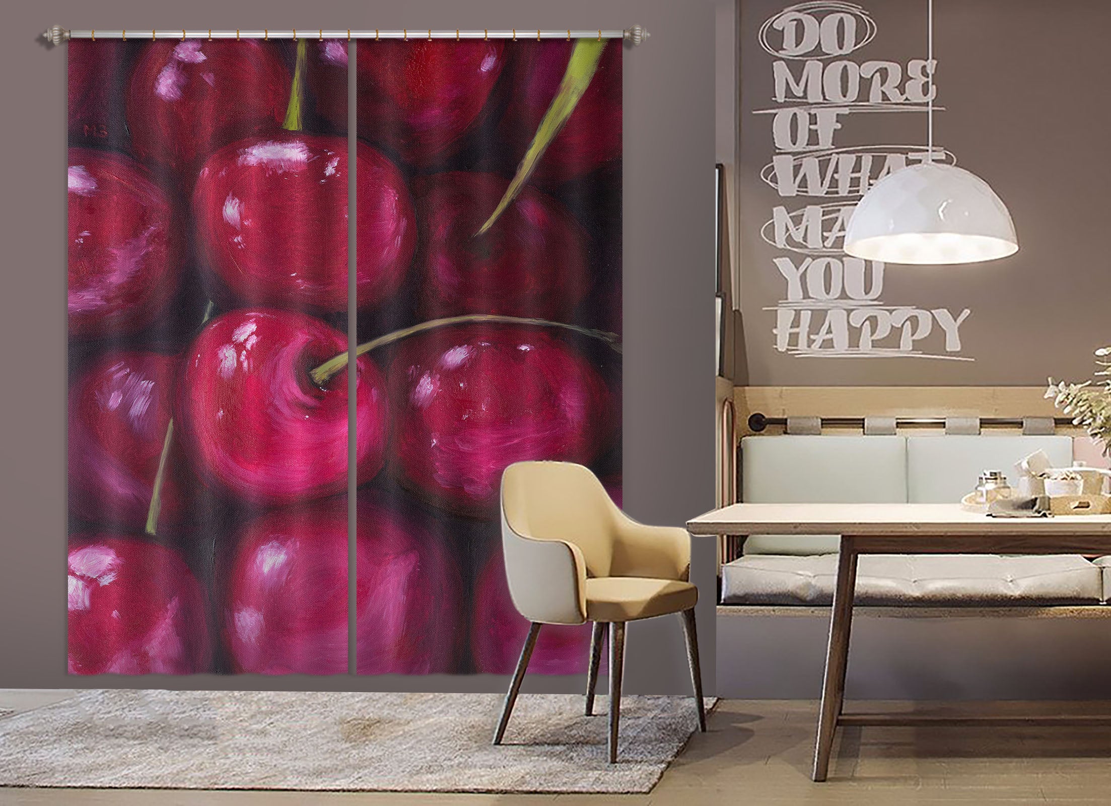 3D Cherry 1736 Marina Zotova Curtain Curtains Drapes