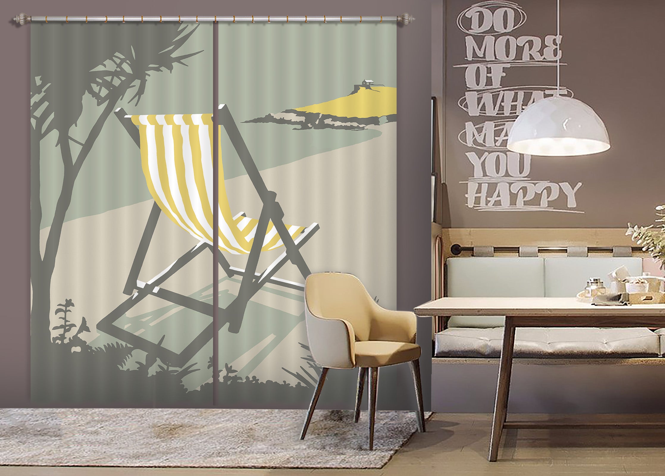 3D St Deckchair 160 Steve Read Curtain Curtains Drapes