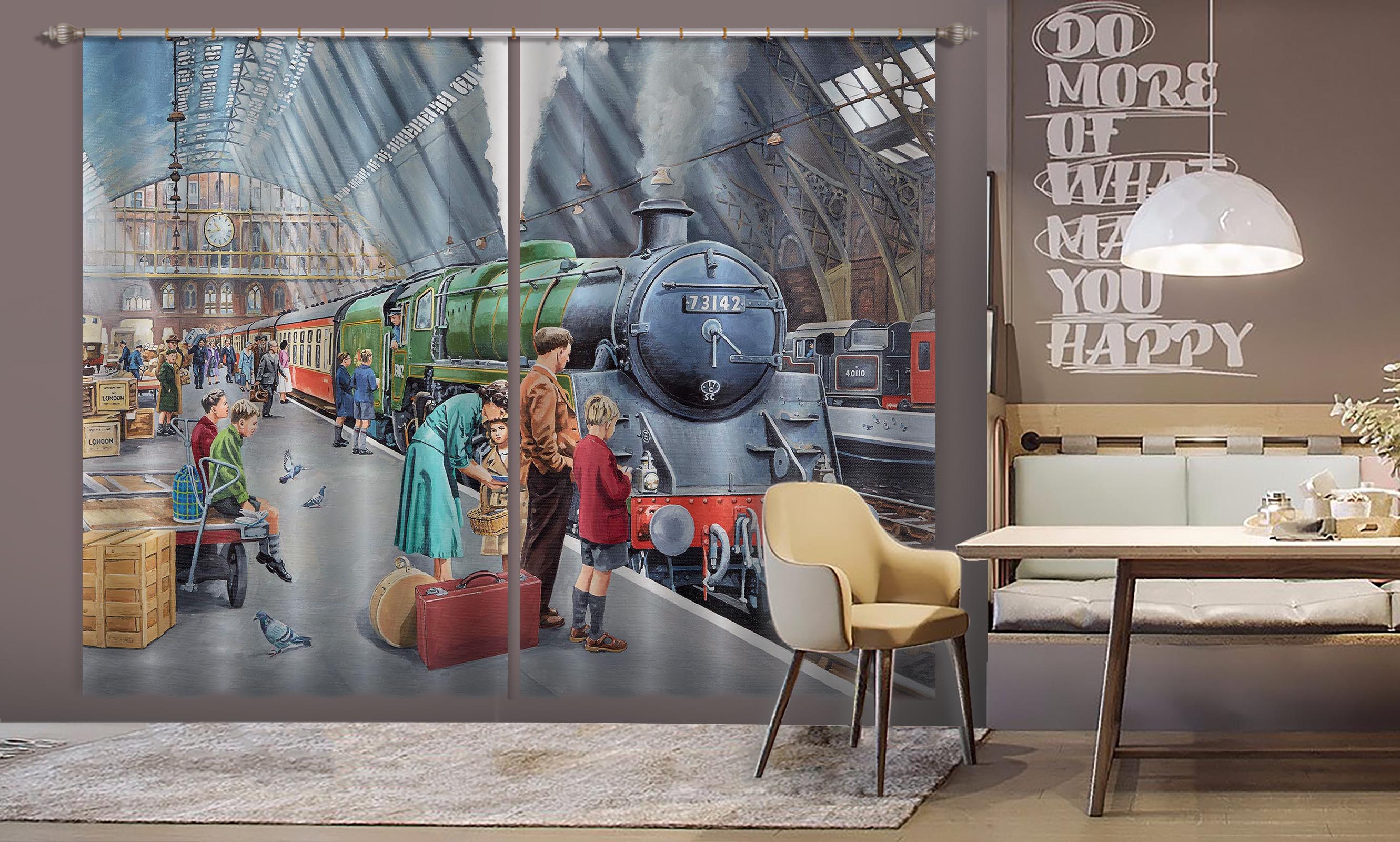 3D By Train 093 Trevor Mitchell Curtain Curtains Drapes