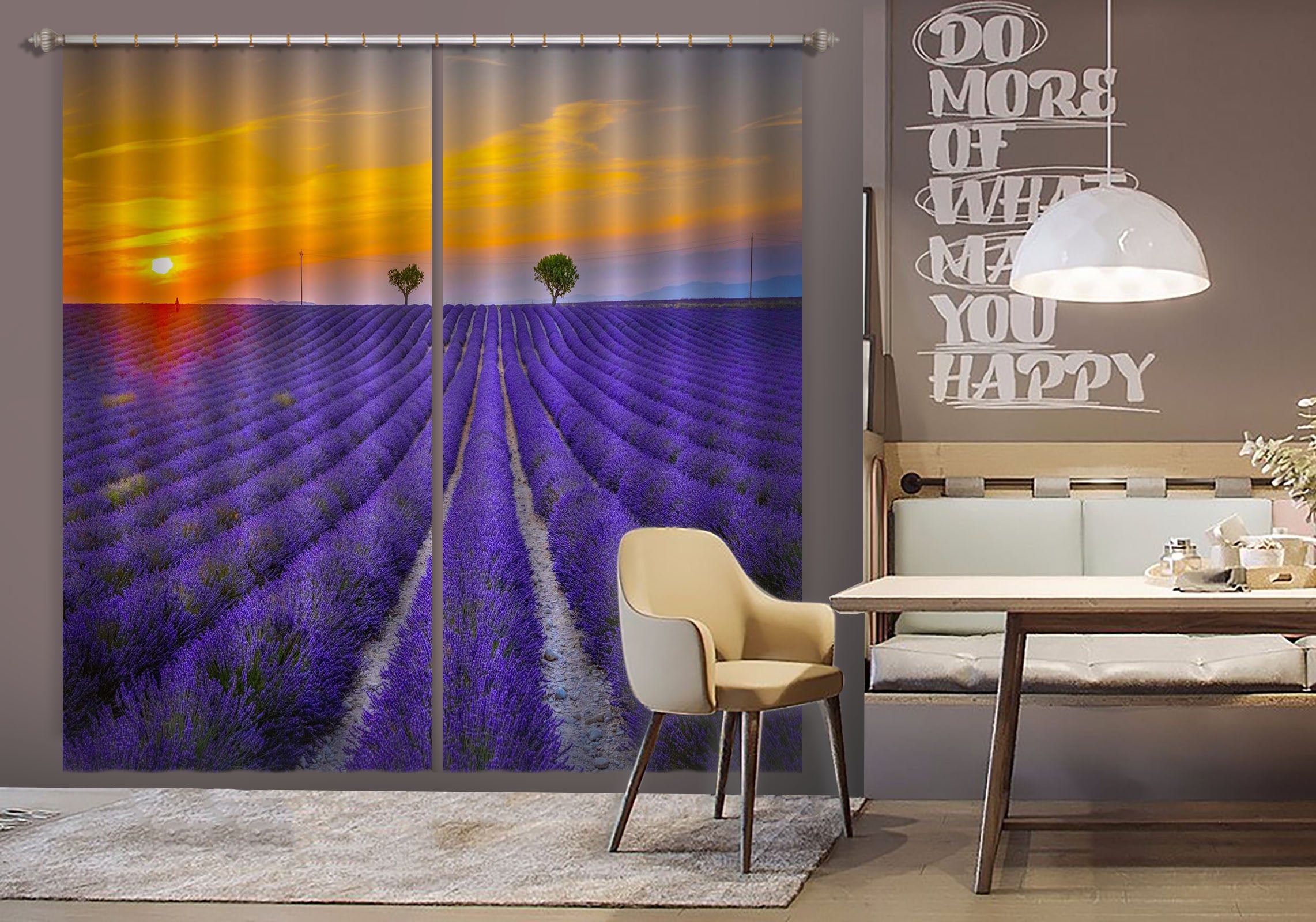 3D Purple Lavender 182 Marco Carmassi Curtain Curtains Drapes