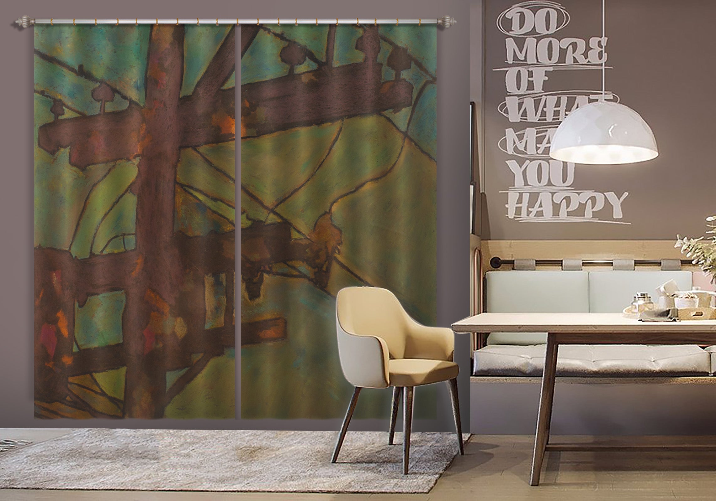 3D Wooden Frame 228 Allan P. Friedlander Curtain Curtains Drapes