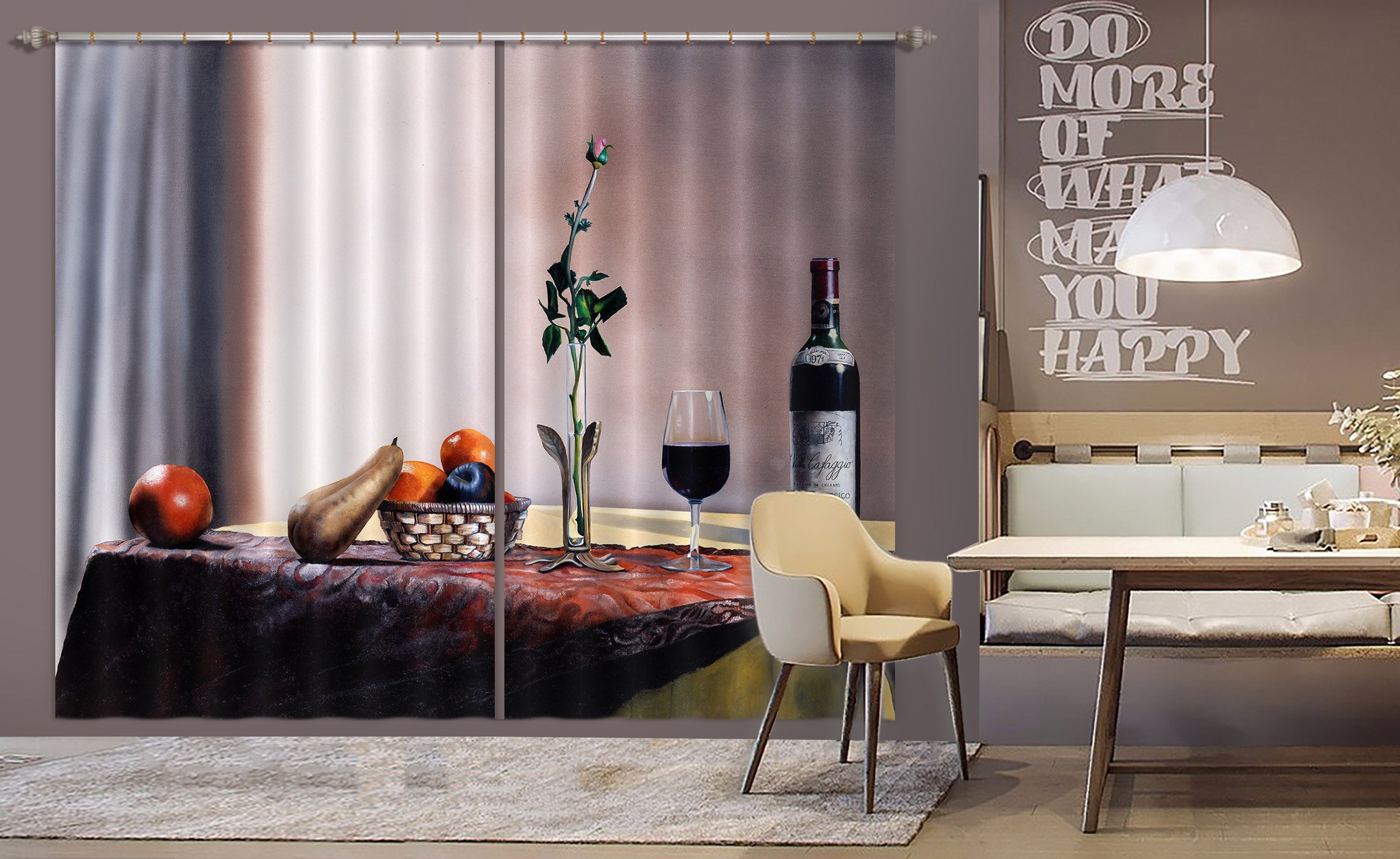 3D Red Wine Fruit 11032 Matthew Holden Bates Curtain Curtains Drapes