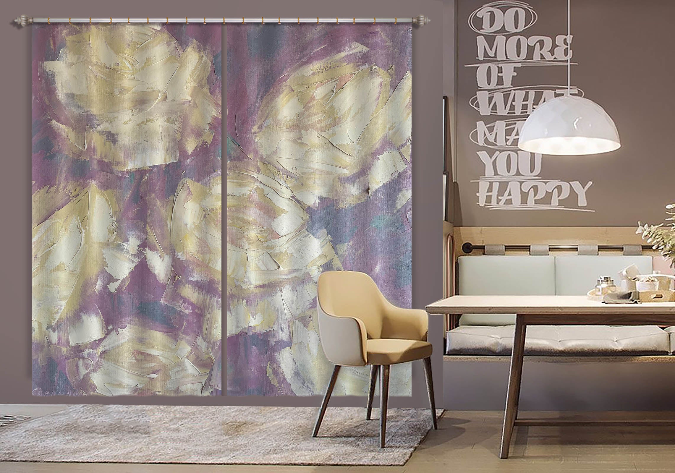 3D White Rose 3019 Skromova Marina Curtain Curtains Drapes