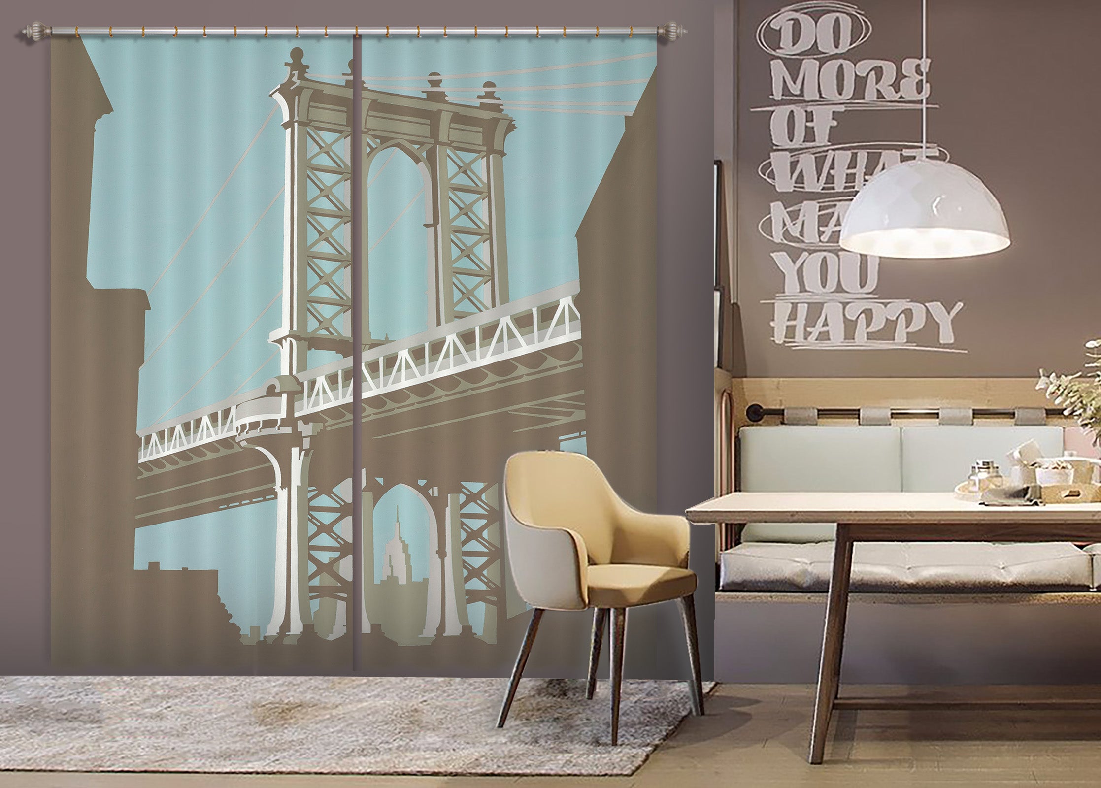 3D New York 124 Steve Read Curtain Curtains Drapes