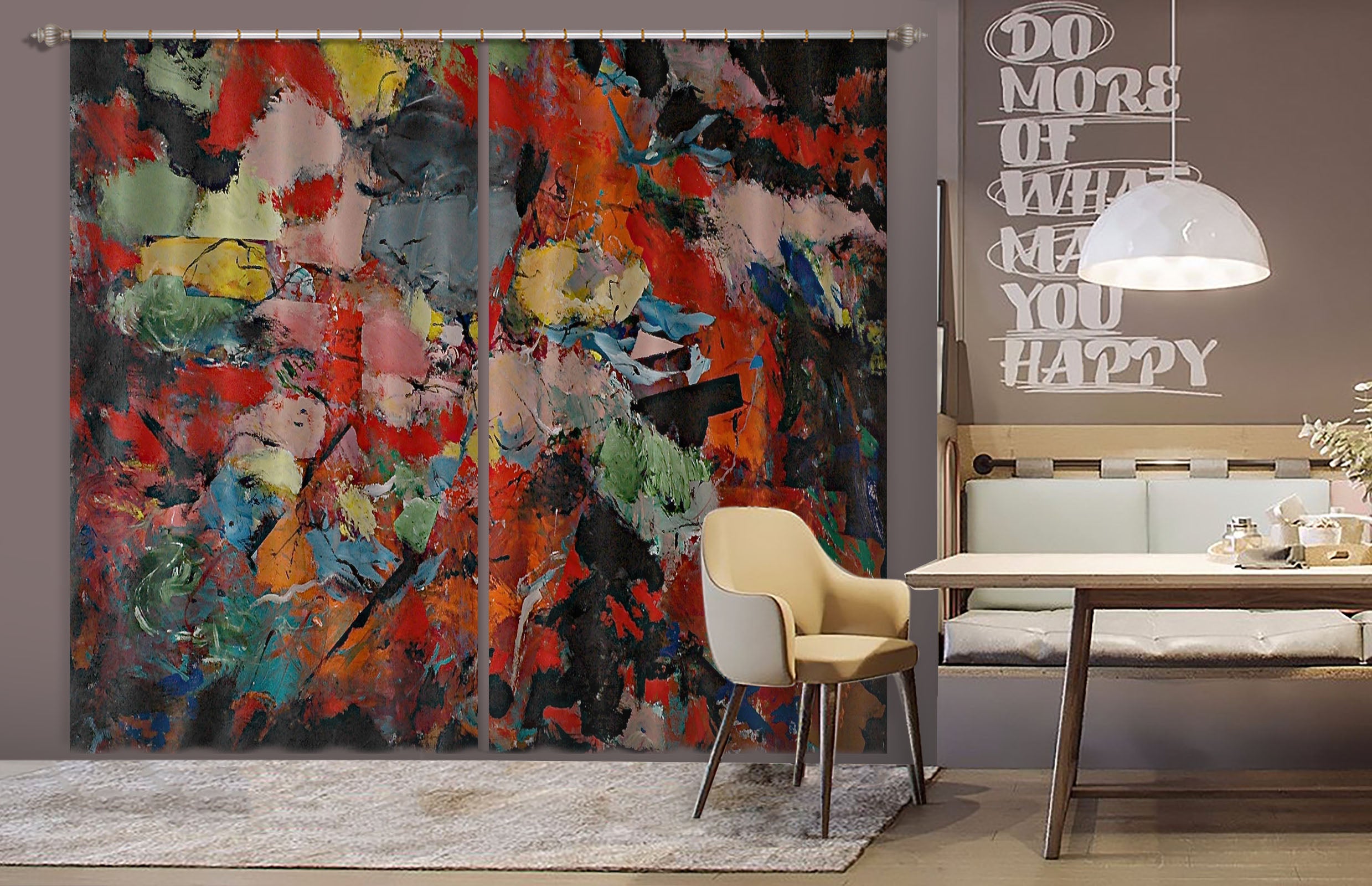 3D Painted Pattern 105 Allan P. Friedlander Curtain Curtains Drapes