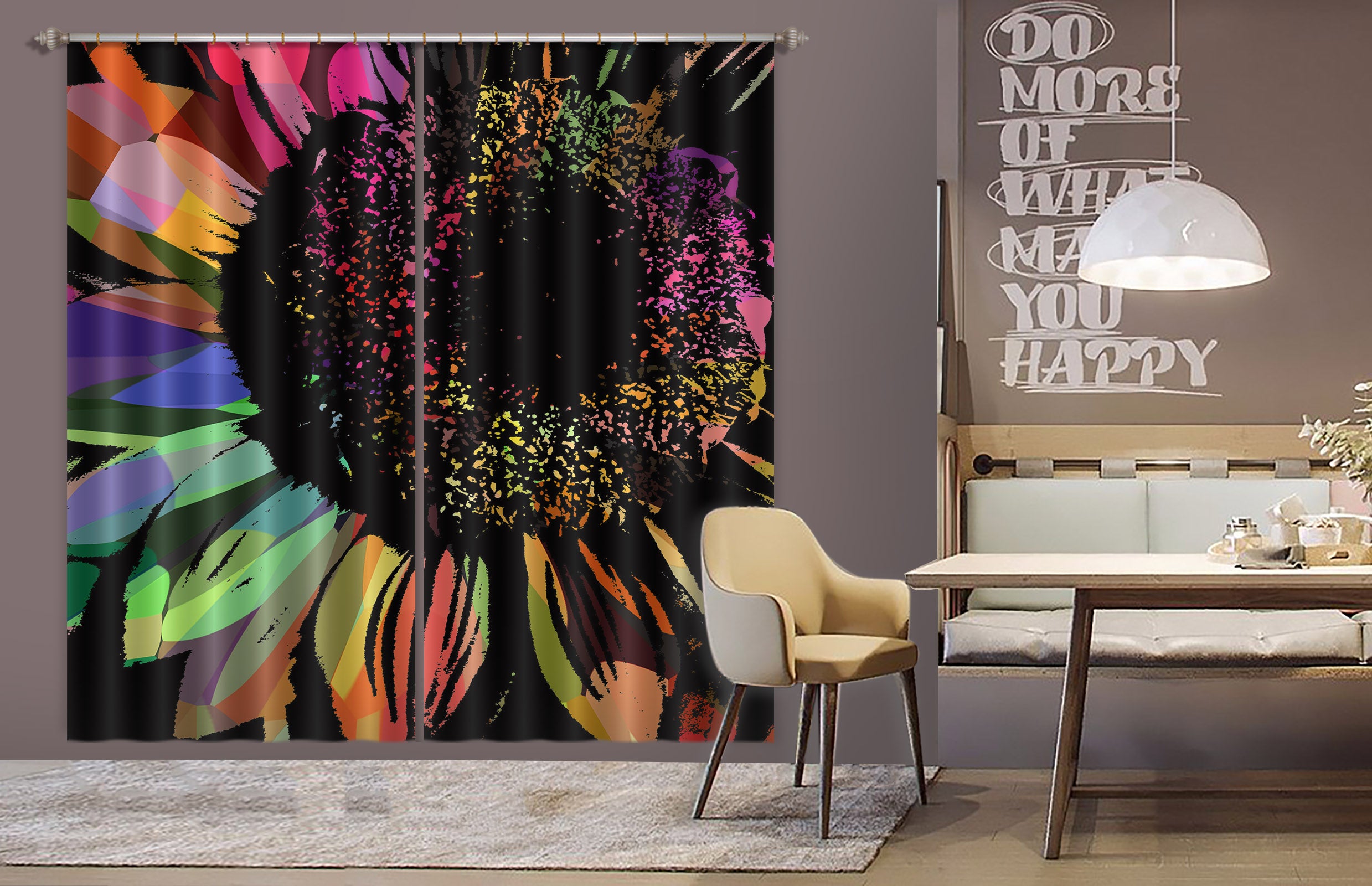 3D Colored Petals 19180 Shandra Smith Curtain Curtains Drapes