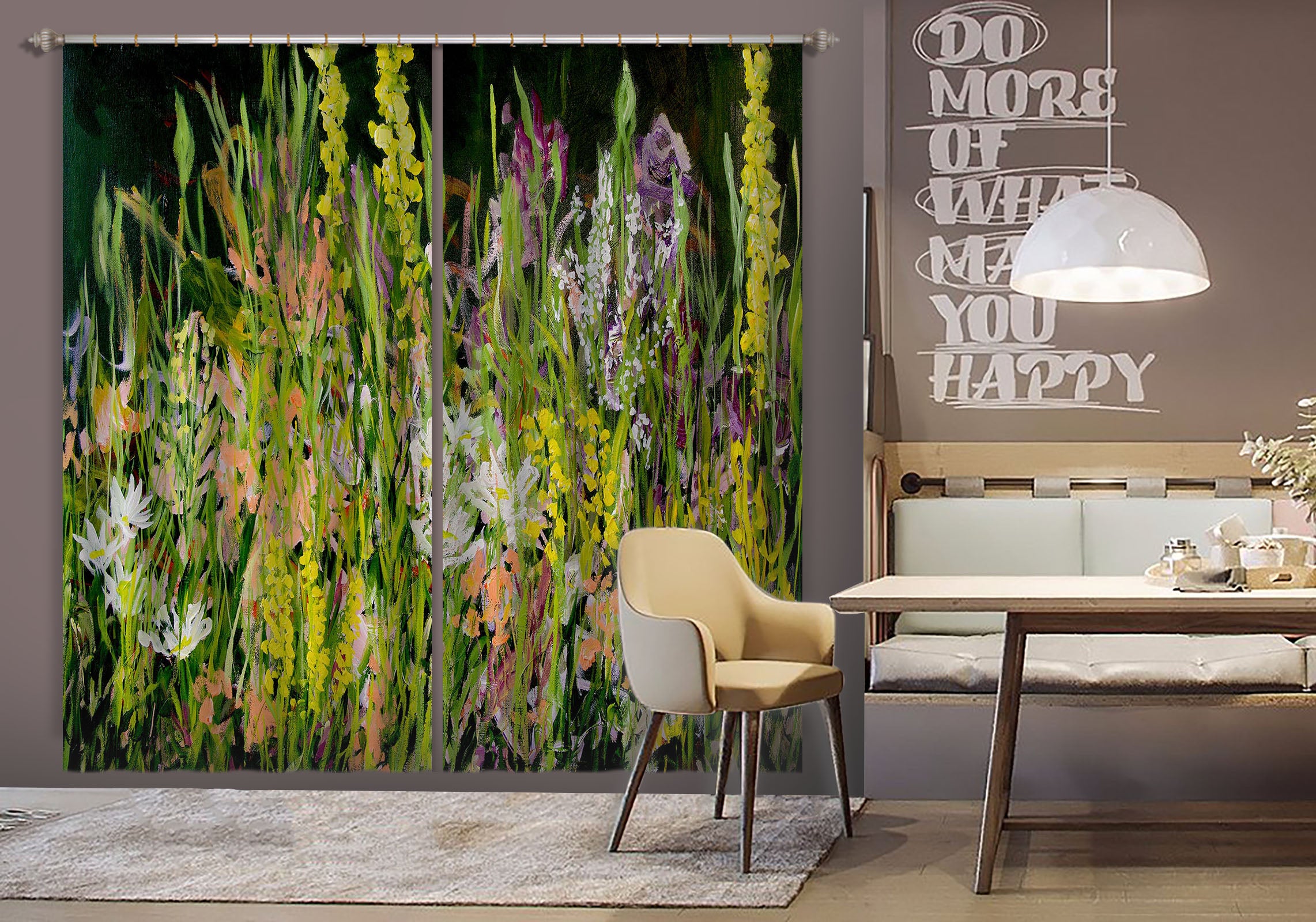 3D Wild Flowers 217 Allan P. Friedlander Curtain Curtains Drapes