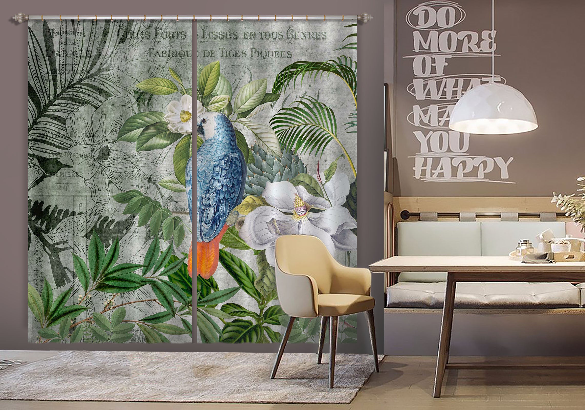 3D Kingdom Of Birds 074 Andrea haase Curtain Curtains Drapes