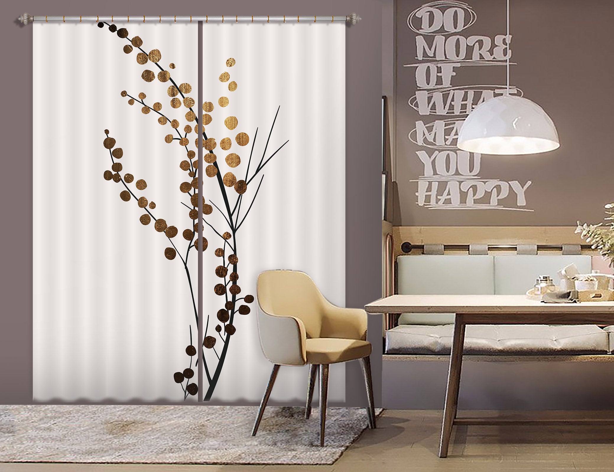 3D Golden Pattern 1049 Boris Draschoff Curtain Curtains Drapes