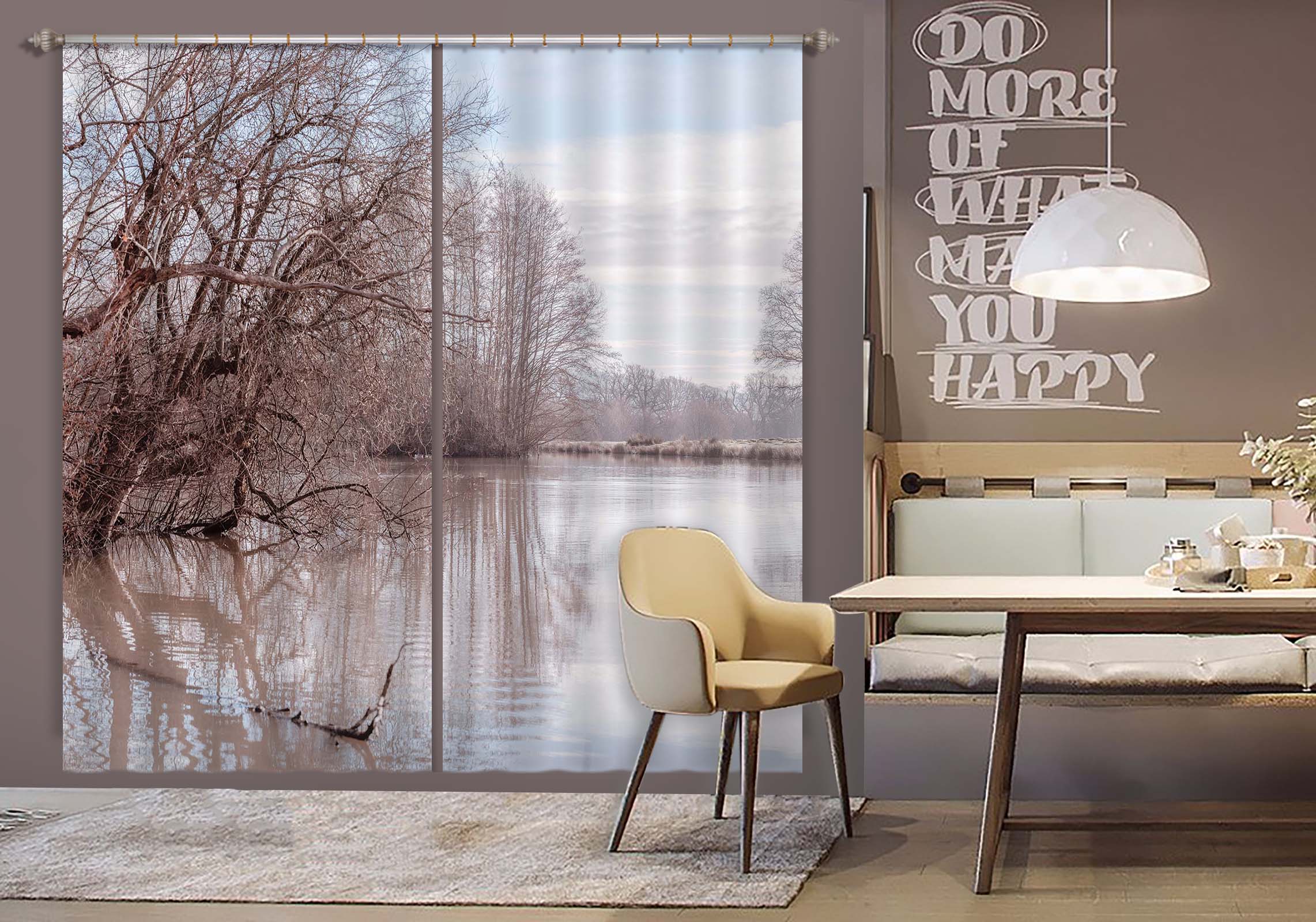 3D Bough Lake 6338 Assaf Frank Curtain Curtains Drapes