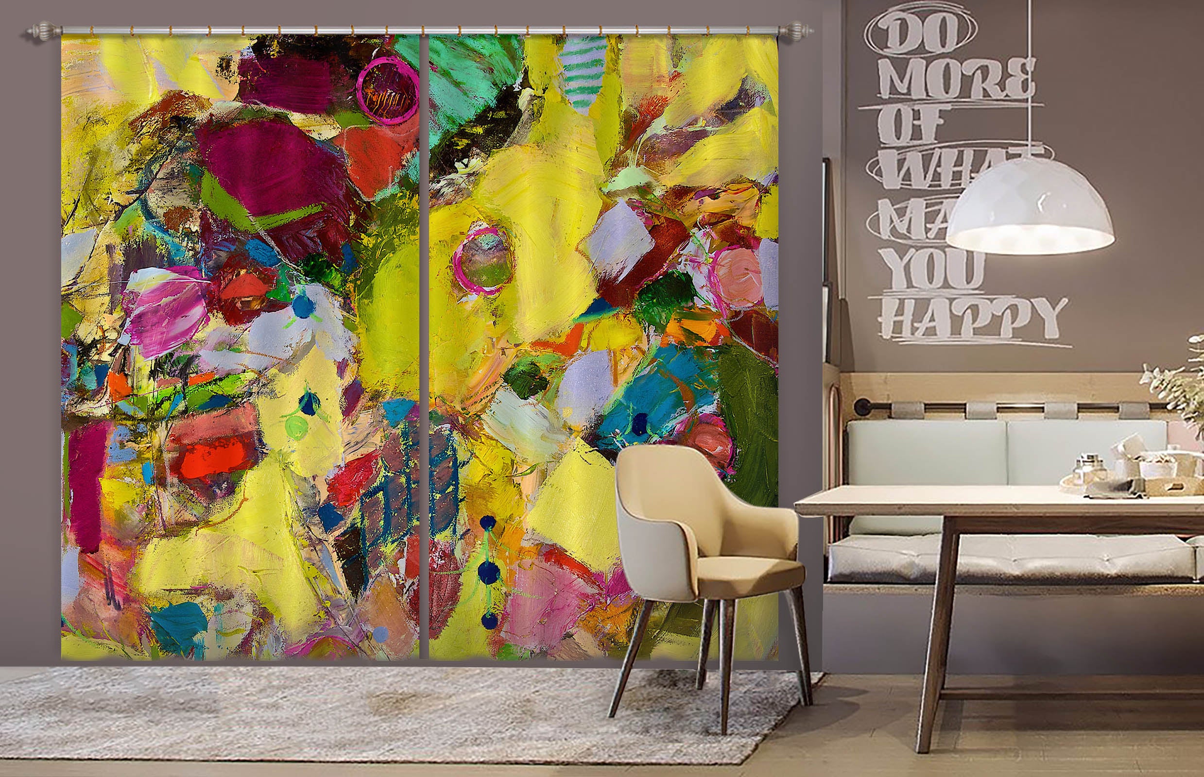 3D Yellow Fruit 103 Allan P. Friedlander Curtain Curtains Drapes