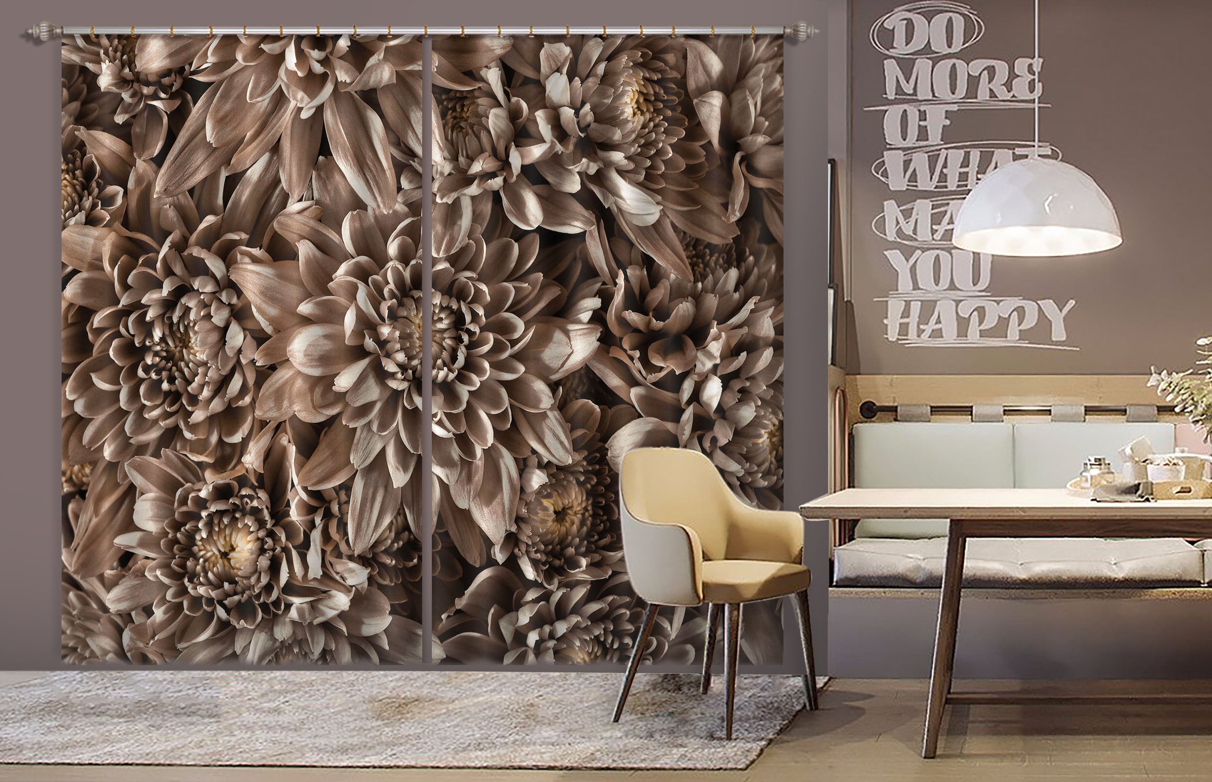 3D Withered Sunflower 209 Assaf Frank Curtain Curtains Drapes