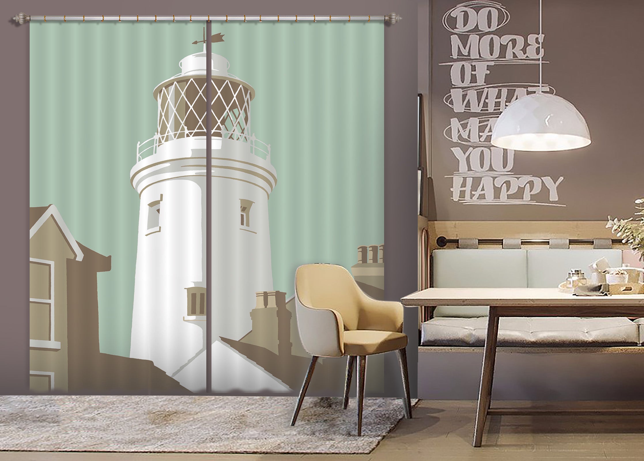 3D Southwold Lighthouse 154 Steve Read Curtain Curtains Drapes