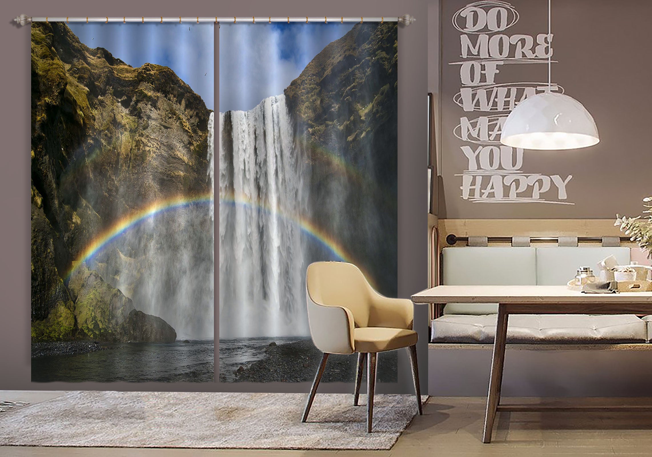 3D Valley Waterfall 157 Marco Carmassi Curtain Curtains Drapes