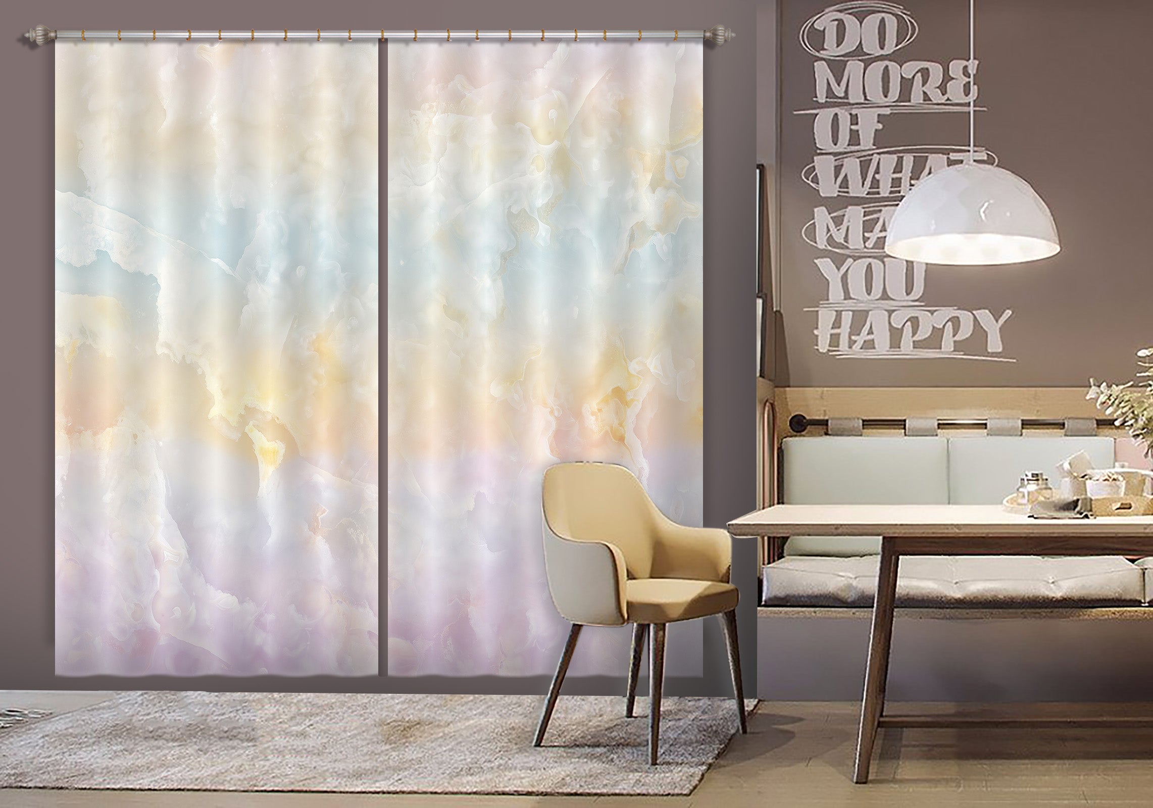 3D Color Pattern 864 Curtains Drapes