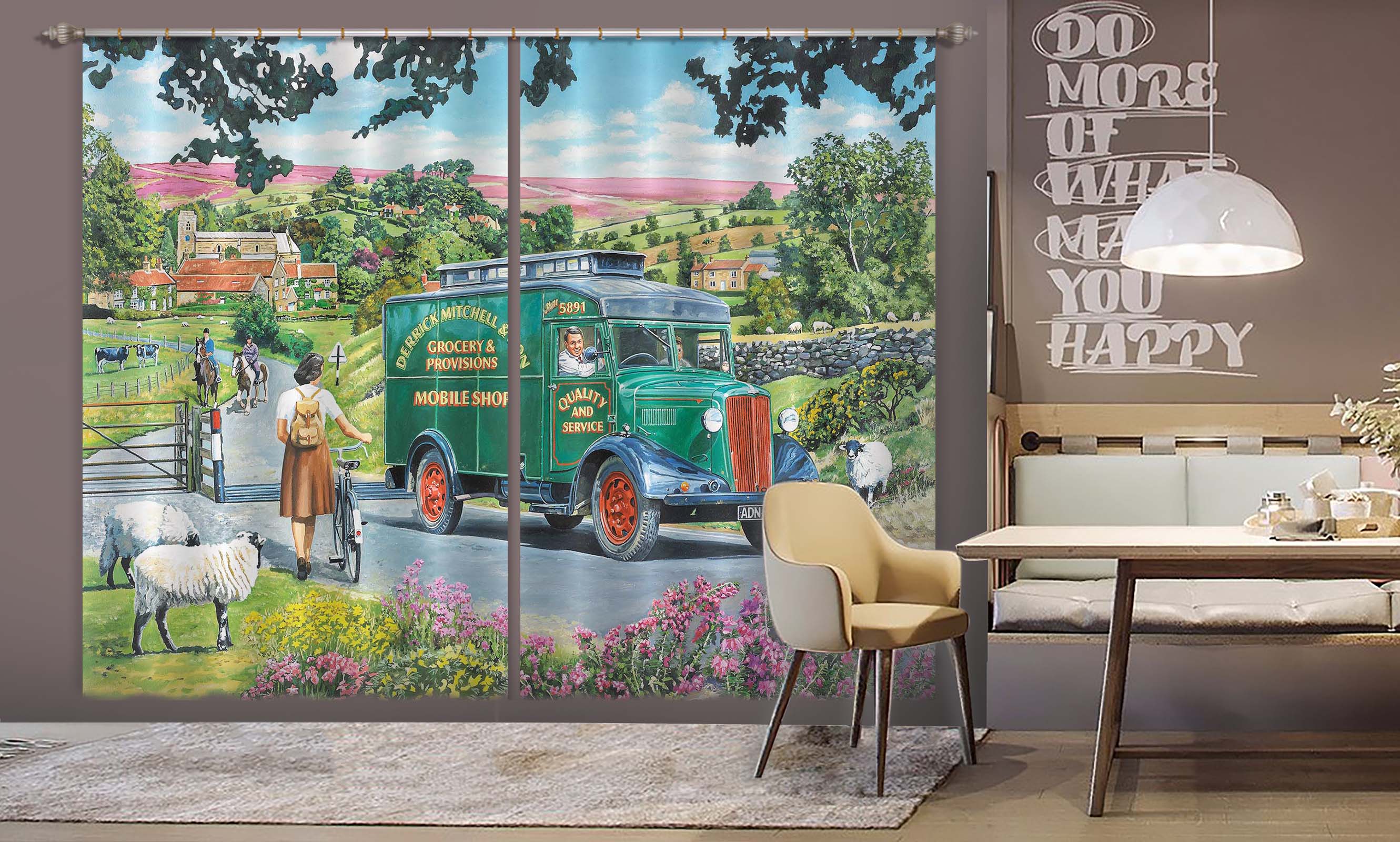 3D Over Hill And Dale 083 Trevor Mitchell Curtain Curtains Drapes