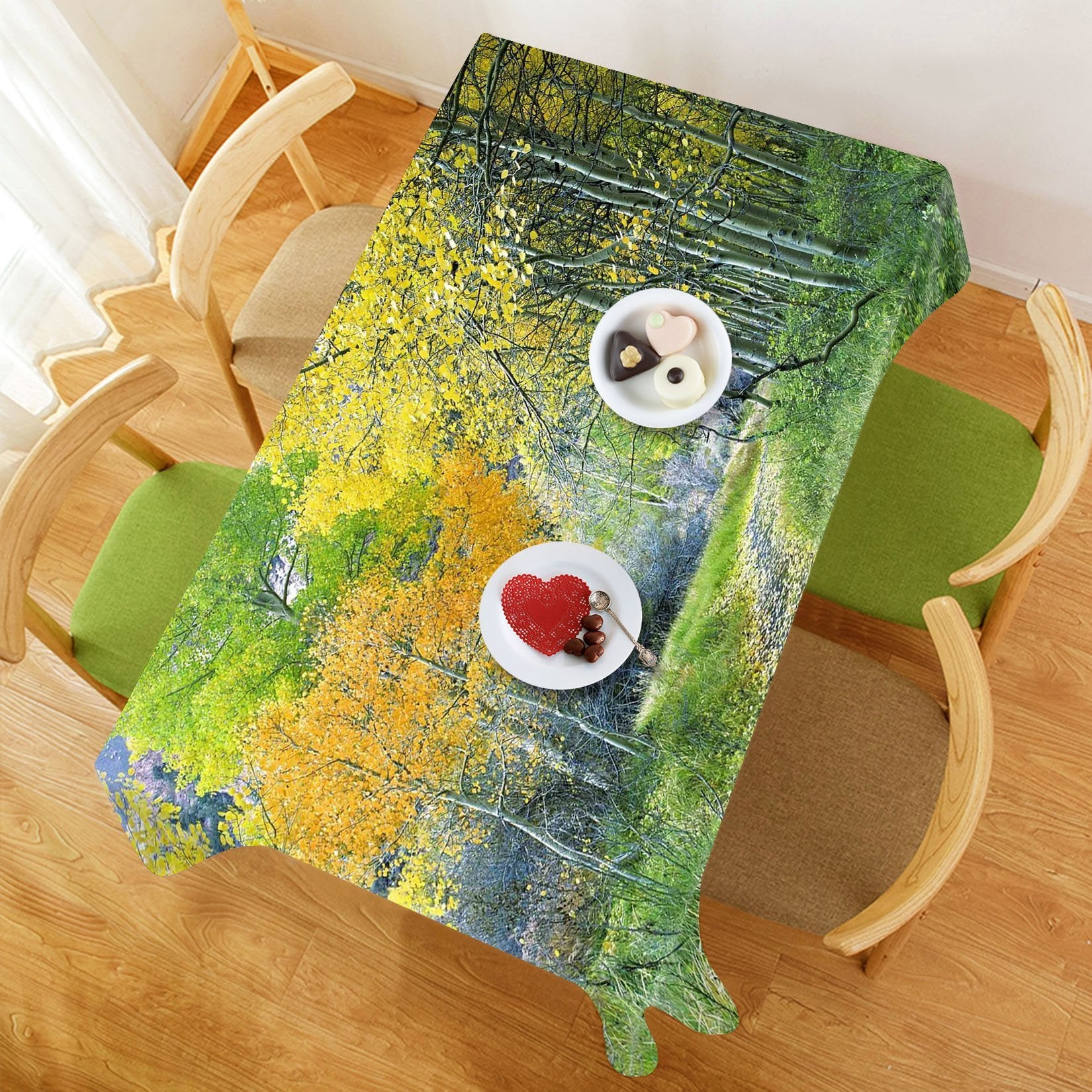 3D Forest Path 410 Tablecloths Wallpaper AJ Wallpaper
