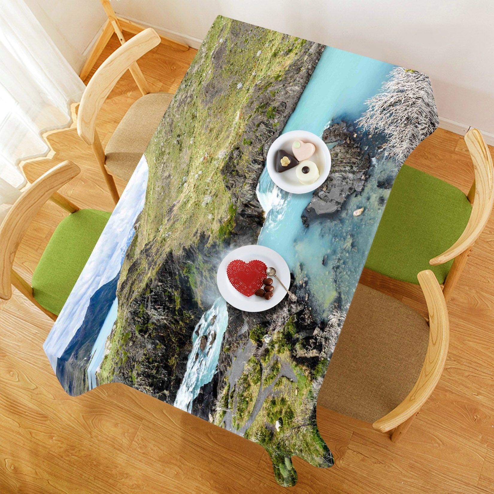 3D Mountain River 472 Tablecloths Wallpaper AJ Wallpaper