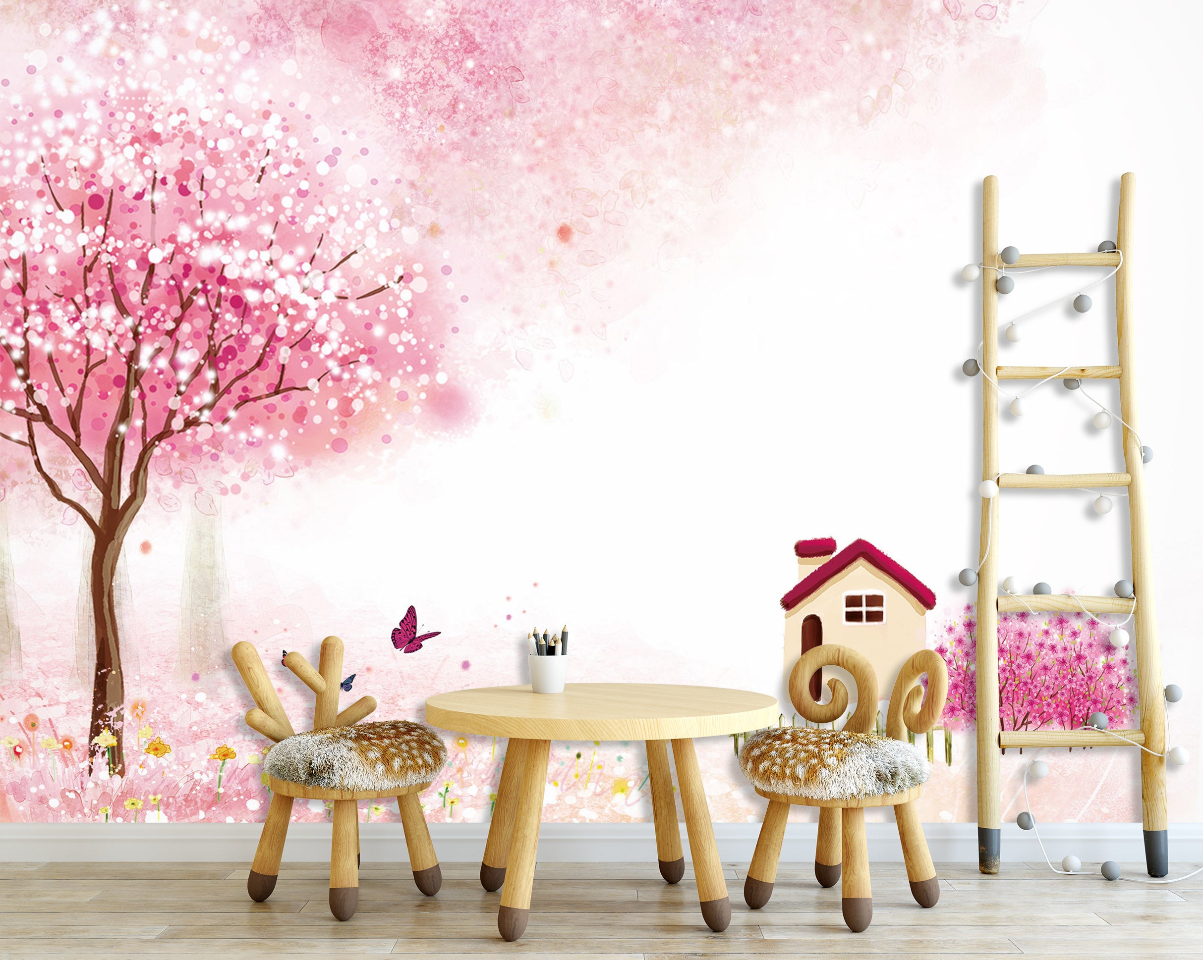 3D Peach Blossom World 1727 Wall Murals