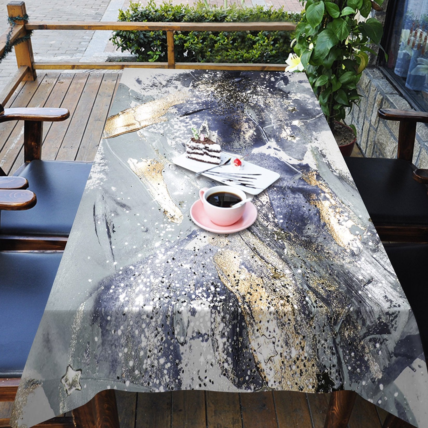 3D Abstract Blue Dot 63 Tablecloths Wallpaper AJ Wallpaper