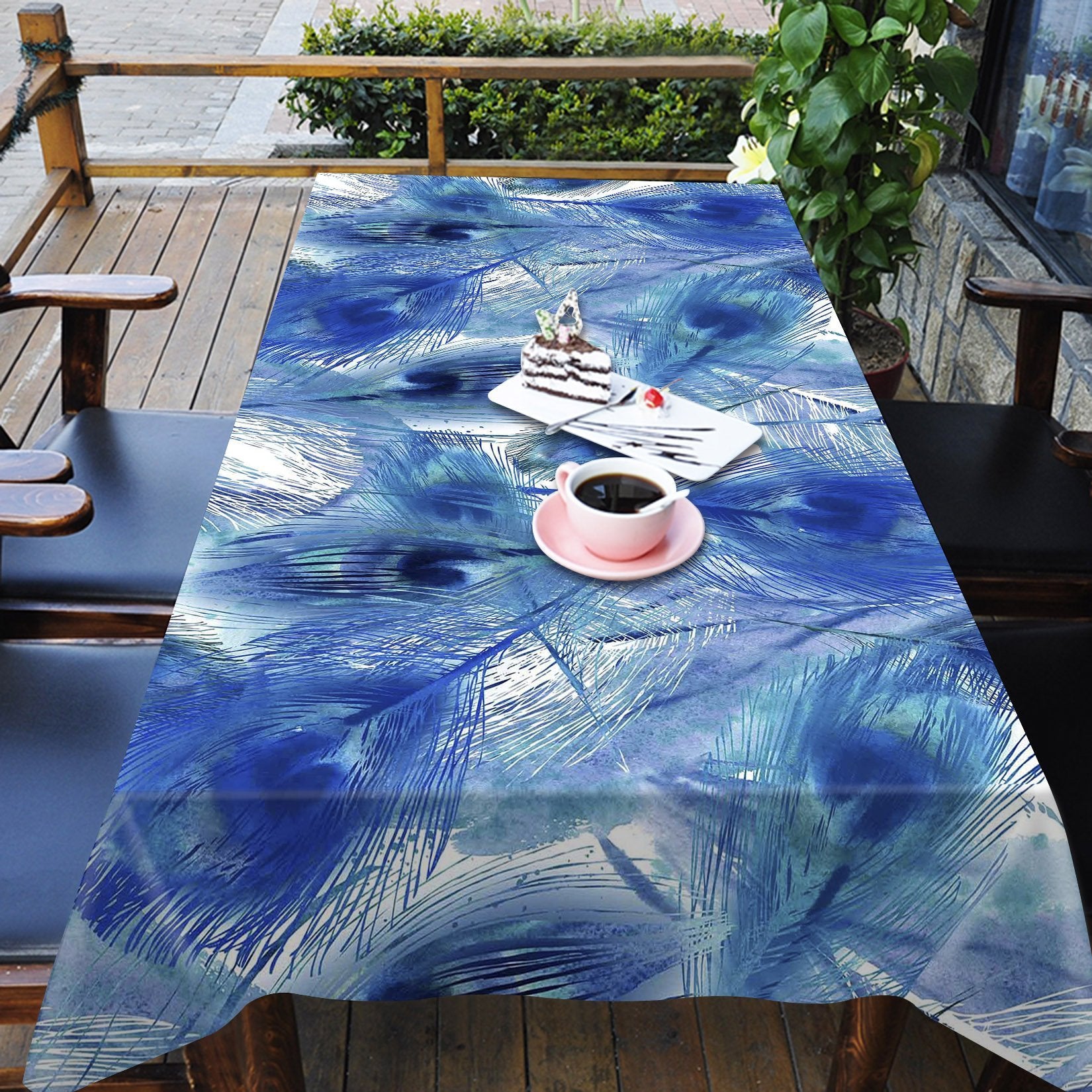 3D Peacock Feathers 335 Tablecloths Wallpaper AJ Wallpaper