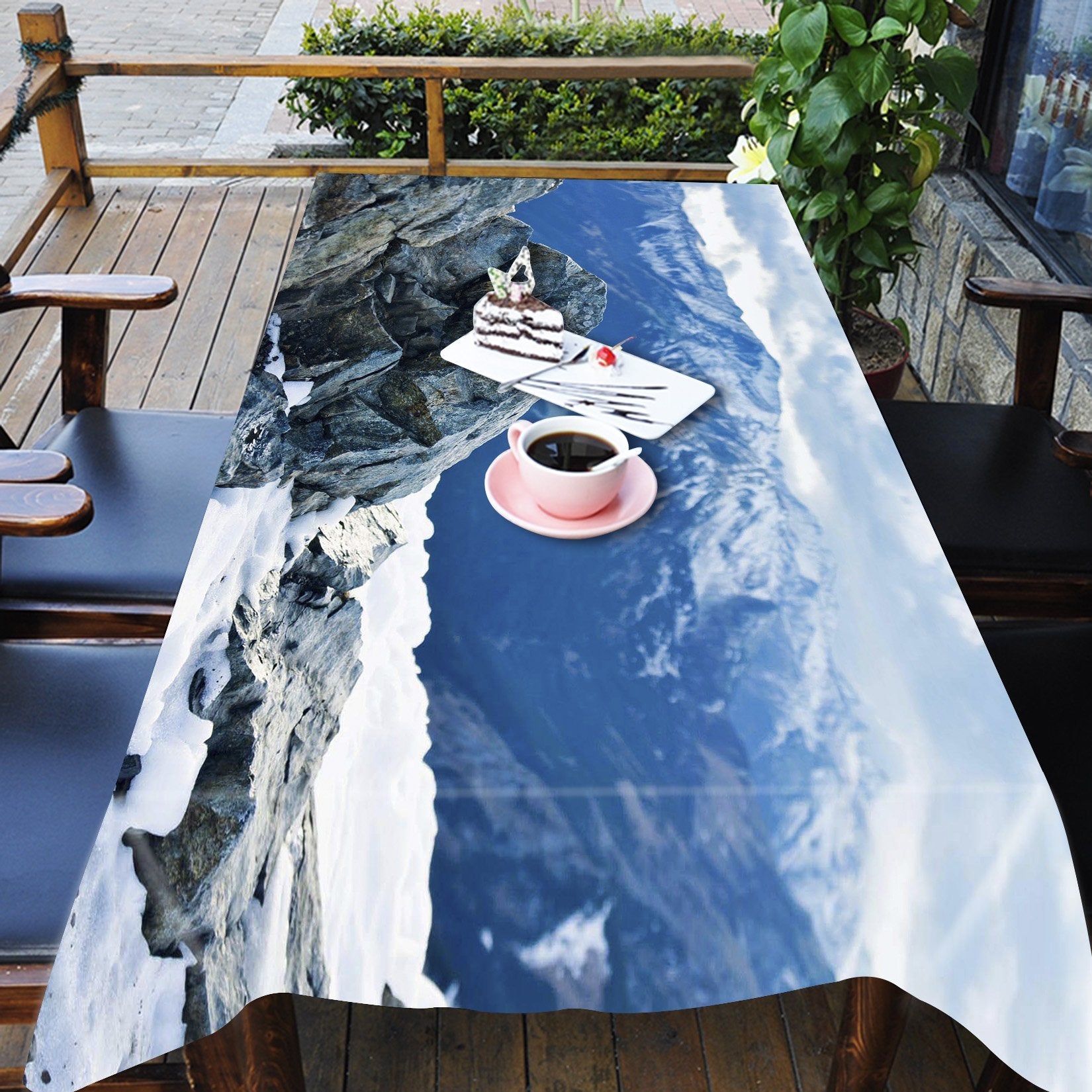 3D Snow Mountain Stones 794 Tablecloths Wallpaper AJ Wallpaper