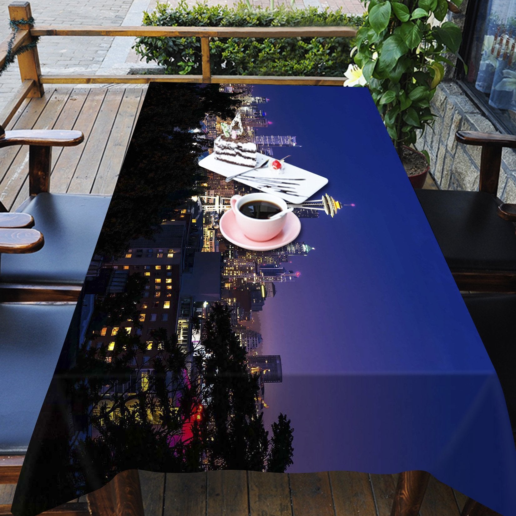 3D Colorful City 121 Tablecloths Wallpaper AJ Wallpaper