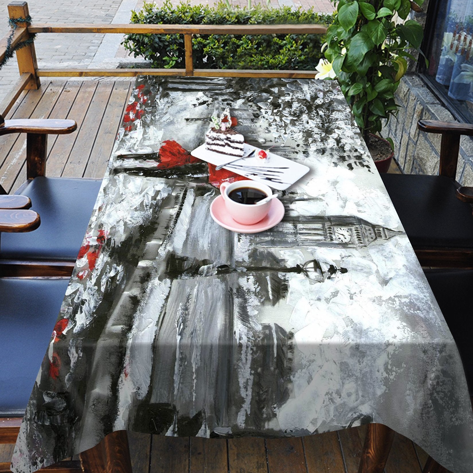 3D London Street Painting 615 Tablecloths Wallpaper AJ Wallpaper