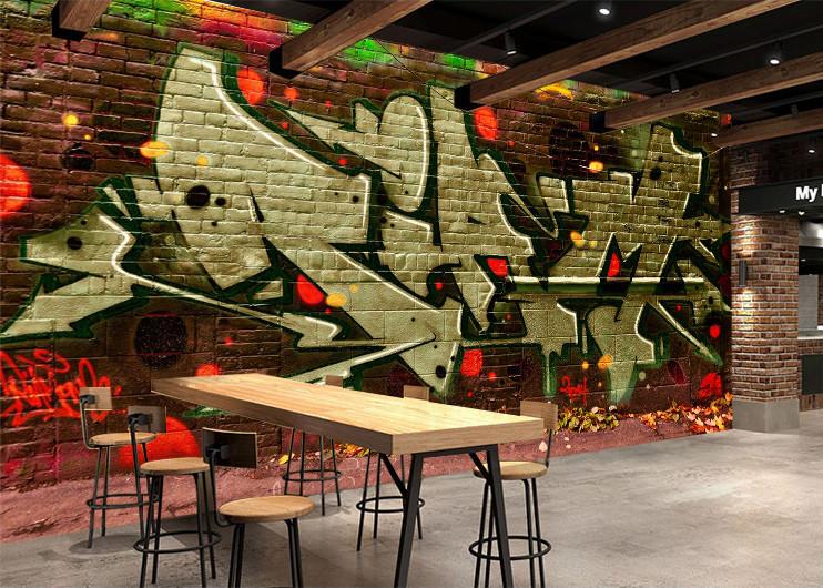 3D Yellow Graffiti 65 Wallpaper AJ Wallpaper