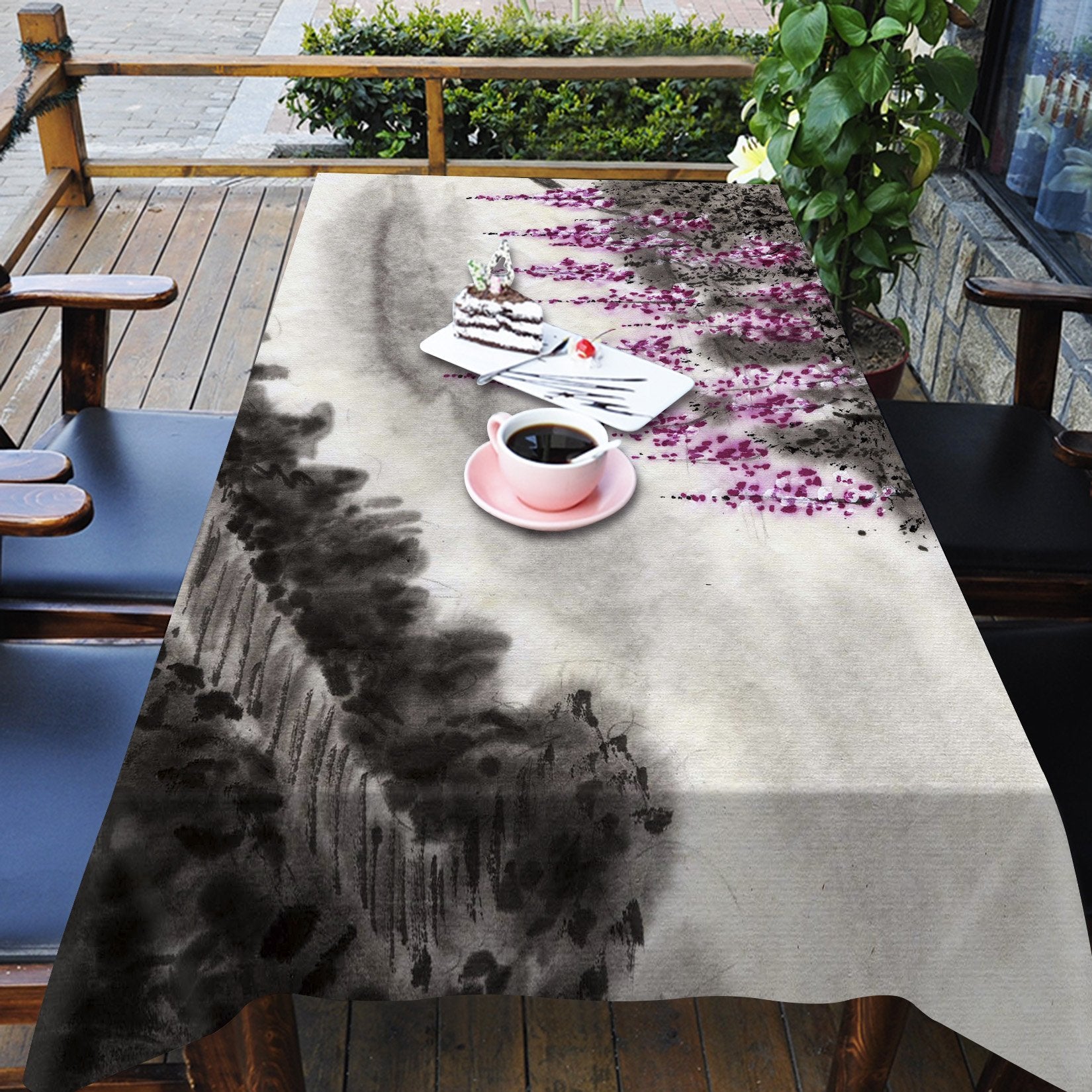 3D Hanging Flowers Vines 231 Tablecloths Wallpaper AJ Wallpaper