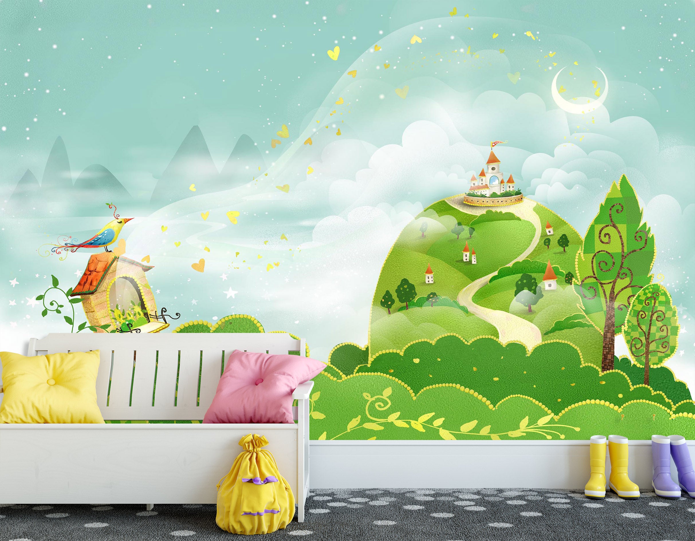3D Green Forest 1707 Wall Murals