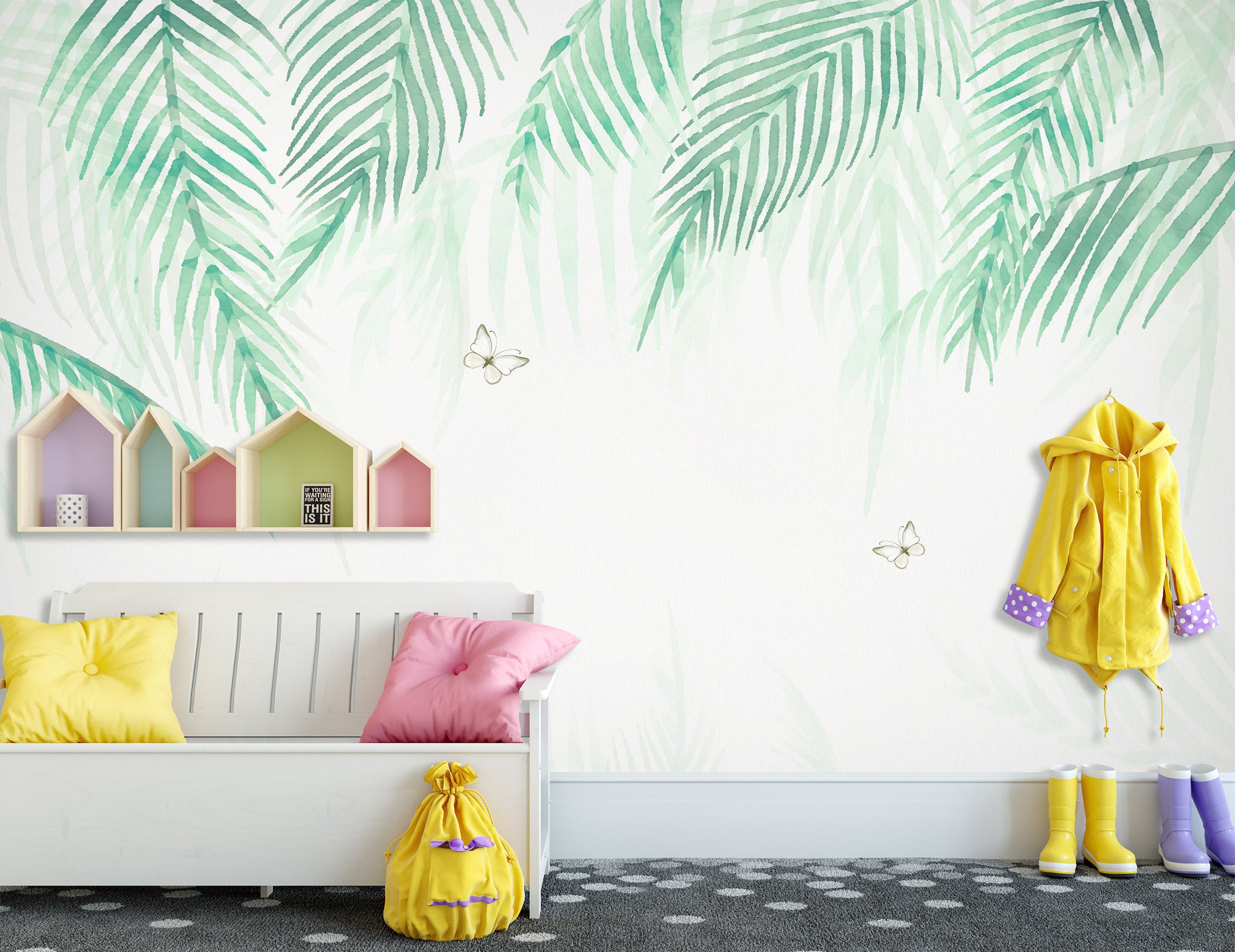 3D Green Leaf 1685 Wall Murals