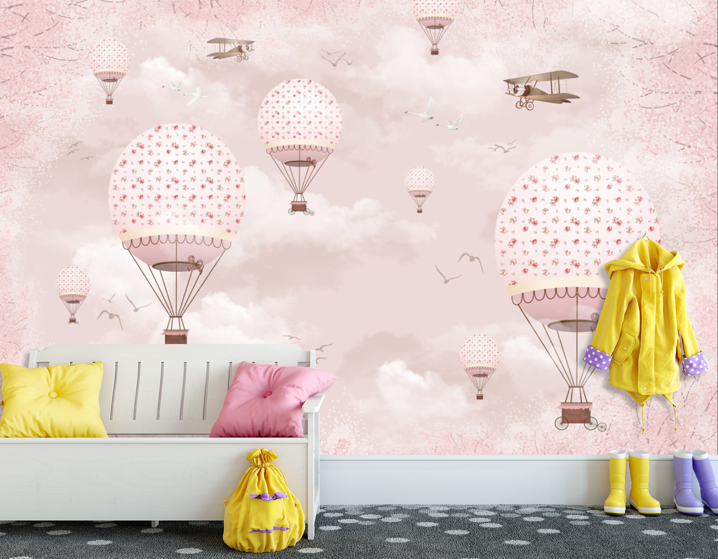 3D Pink World 1678 Wall Murals