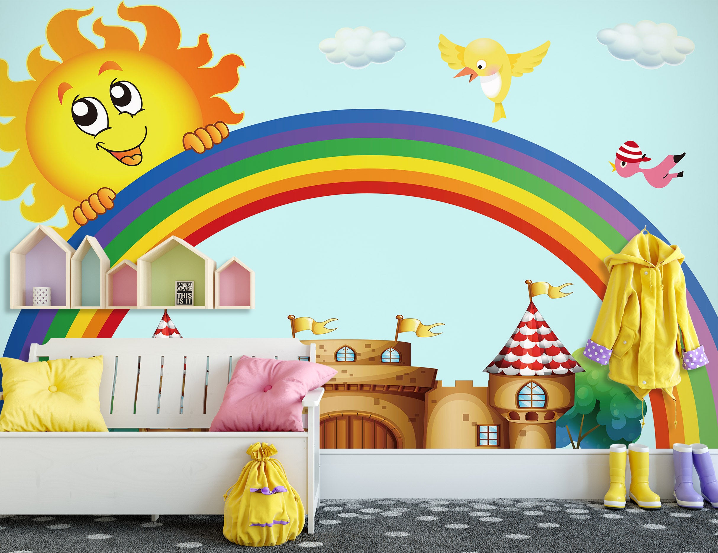 3D Sun Rainbow 1673 Wall Murals
