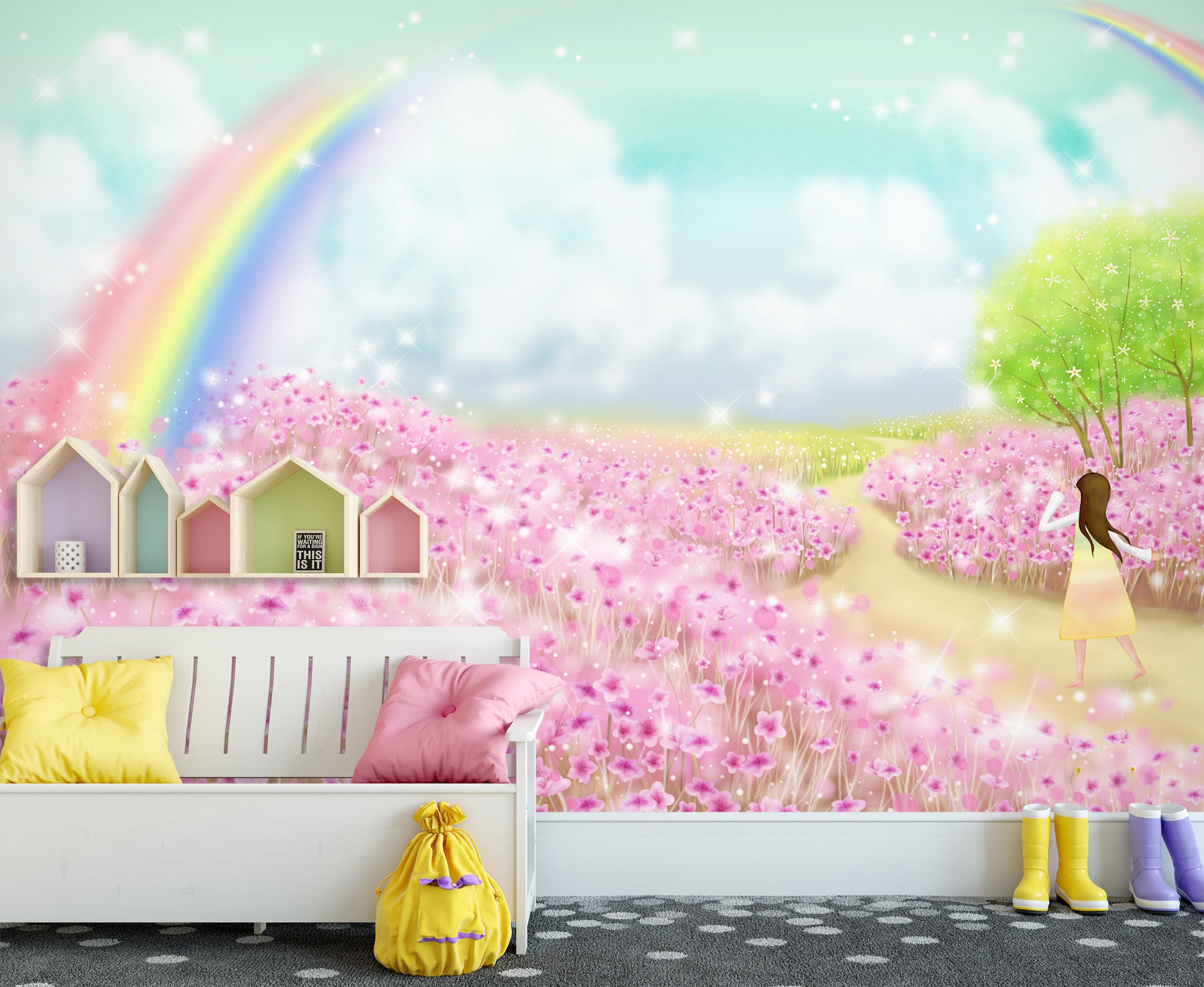 3D Rainbow World 1656 Wall Murals