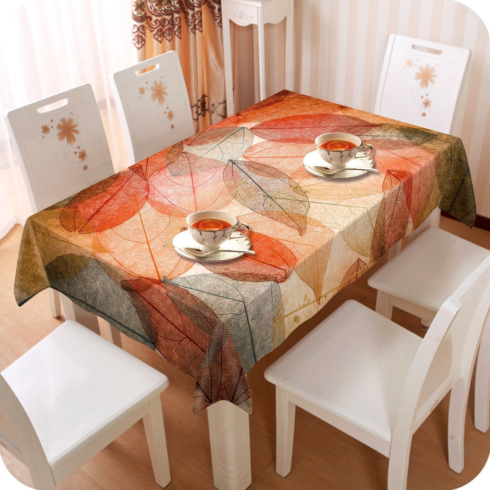 3D Leaves Pattern 364 Tablecloths Wallpaper AJ Wallpaper