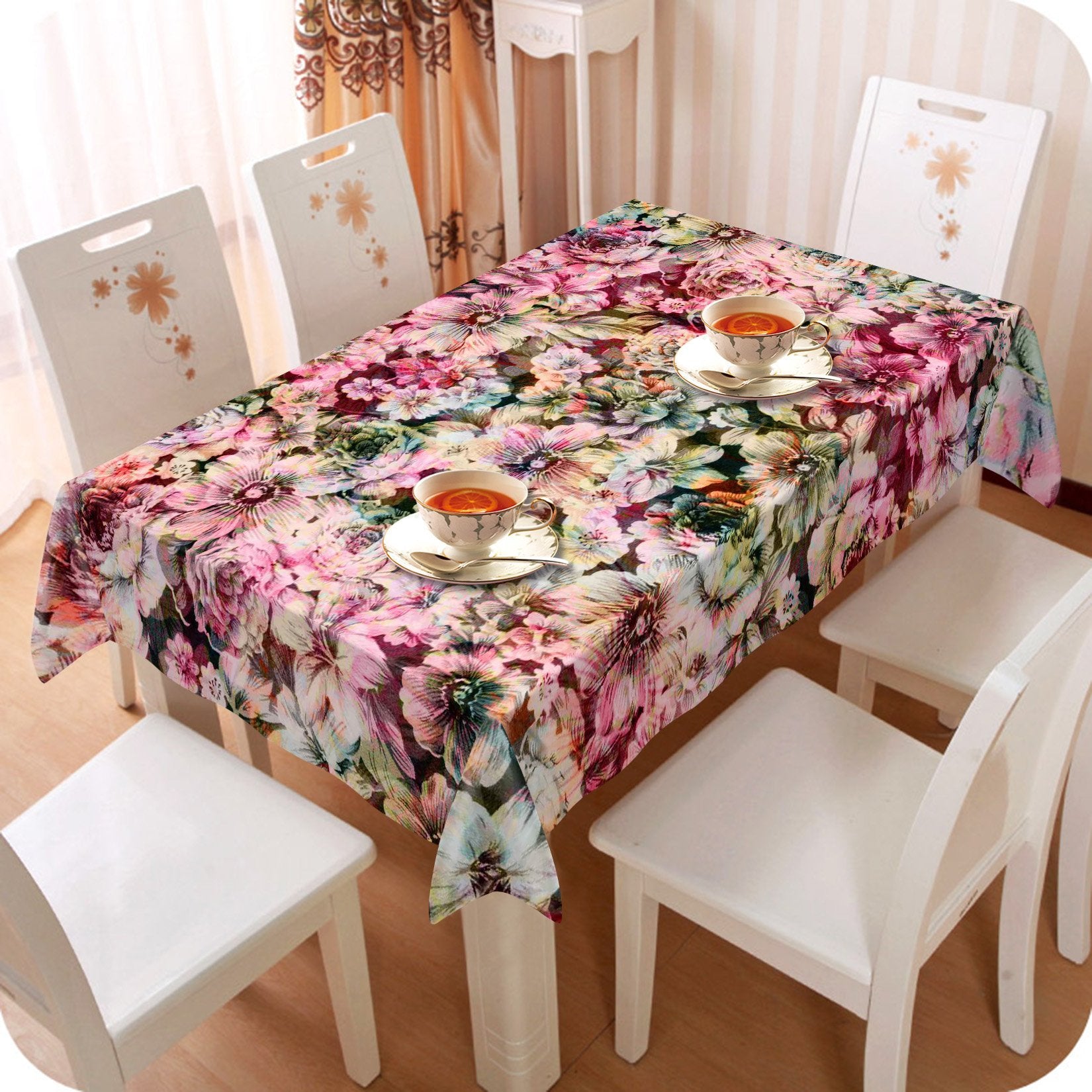 3D Bright Flowers 328 Tablecloths Wallpaper AJ Wallpaper